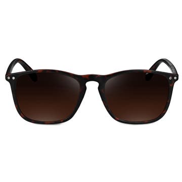 Wade | Tortoise & Brown Polarised Square Sunglasses