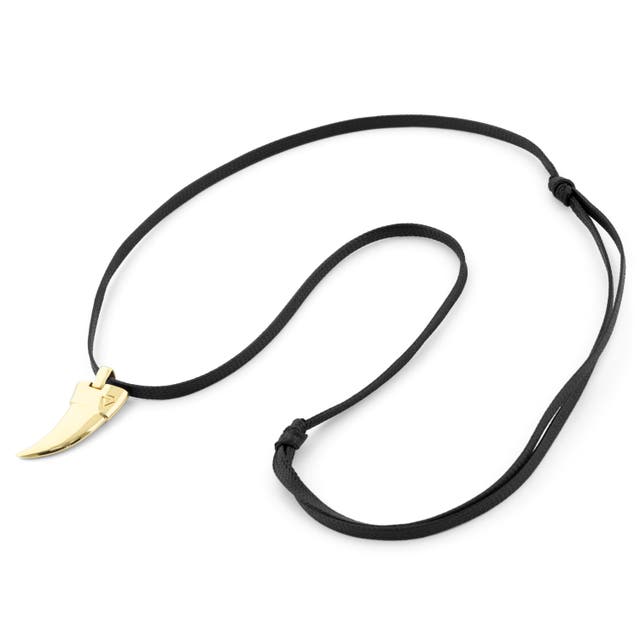 Tiger tooth pendant gold Clearance