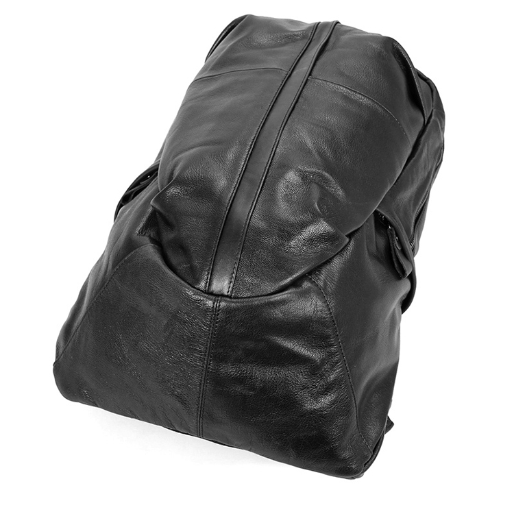 Black Leather Backpack - 4
