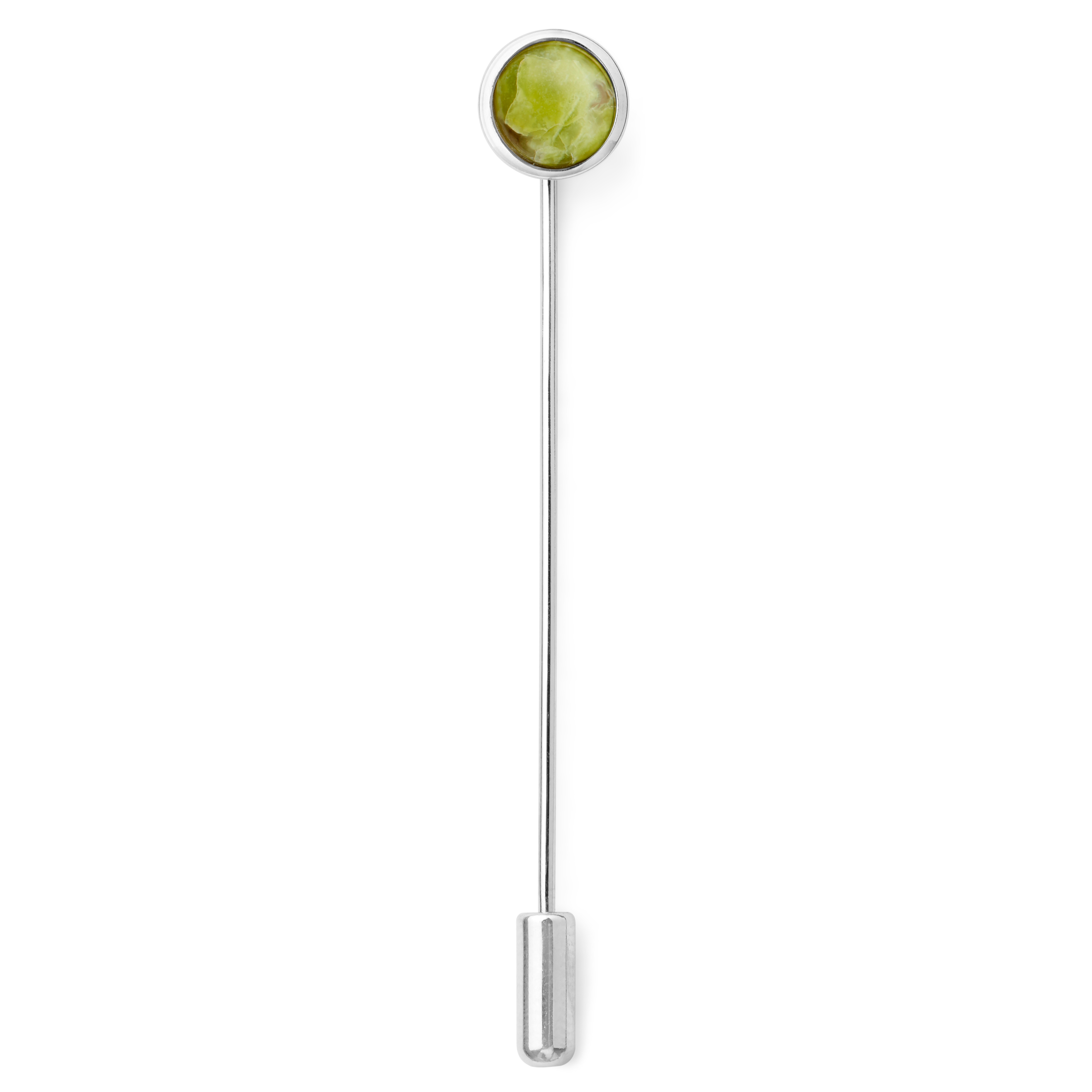 Green Opalite 925s Nils Lapel Pin - 1