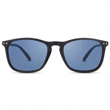 Wade | Rechteckige Sonnenbrille mit blauer Linse & schwarzem Rahmen Wade | Rechteckige Sonnenbrille mit blauer Linse & schwarzem Rahmen