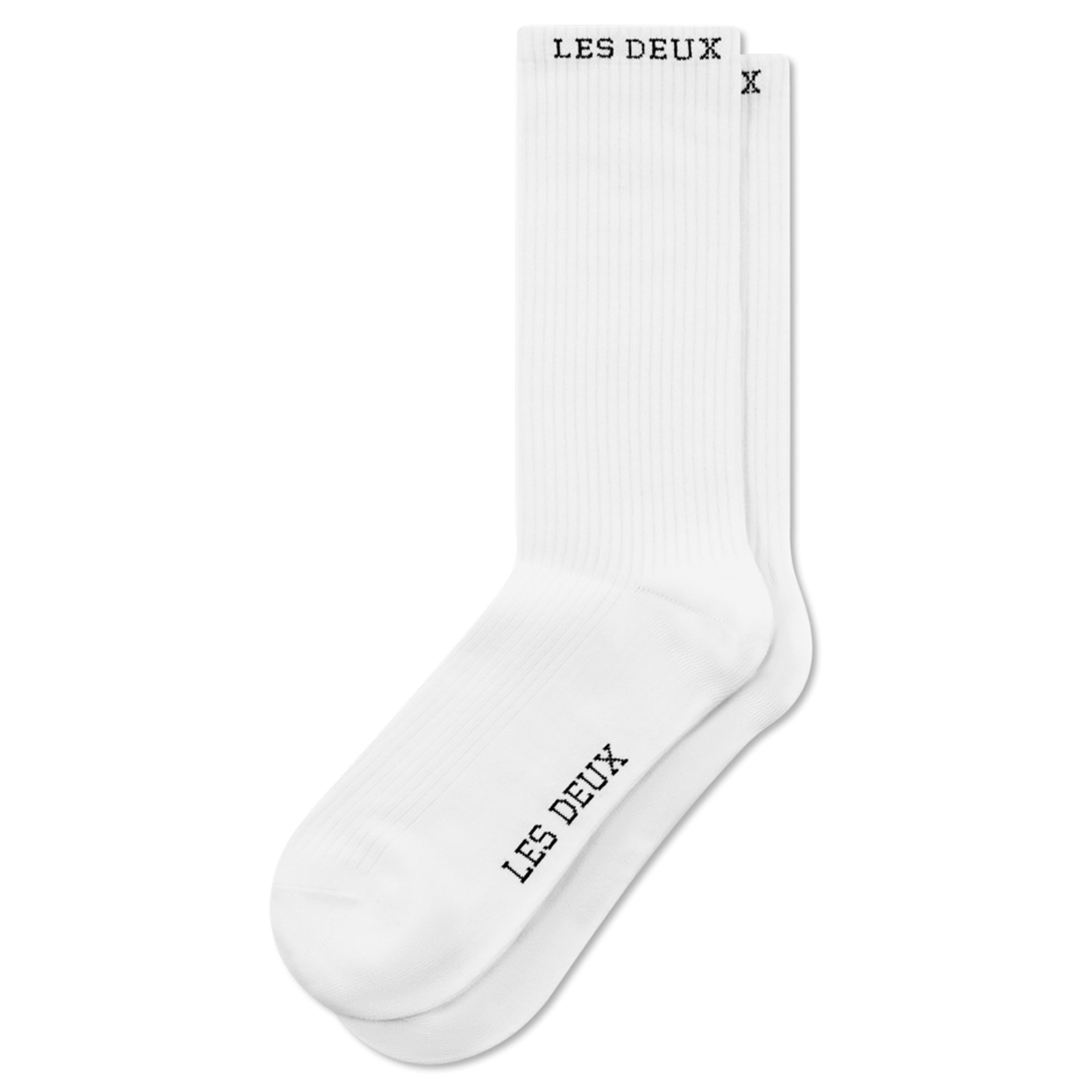 Les Deux | White Wilfred Socks - 2-Pack - 1