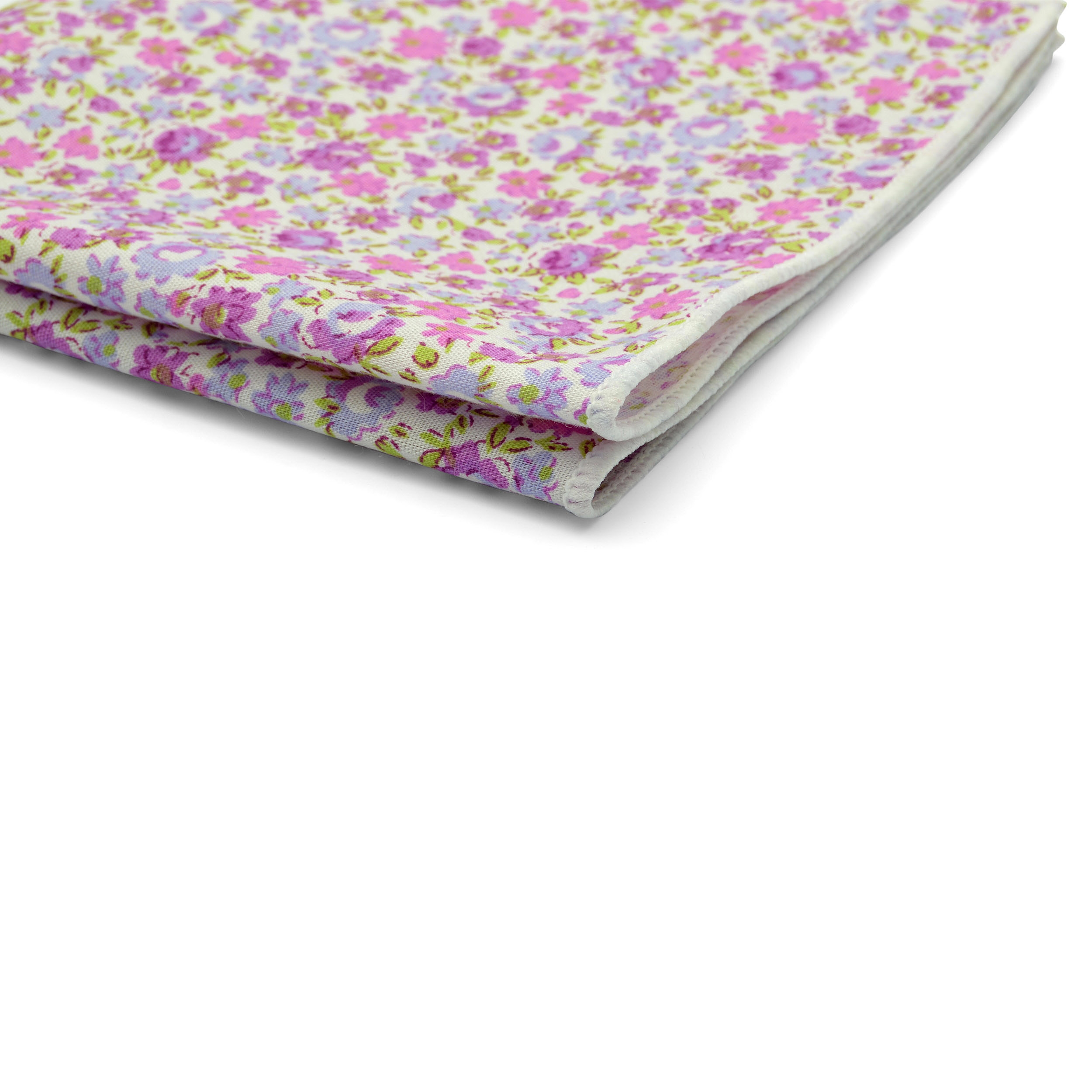 Bawełniana poszetka w jasnofioletowe kwiaty - 2