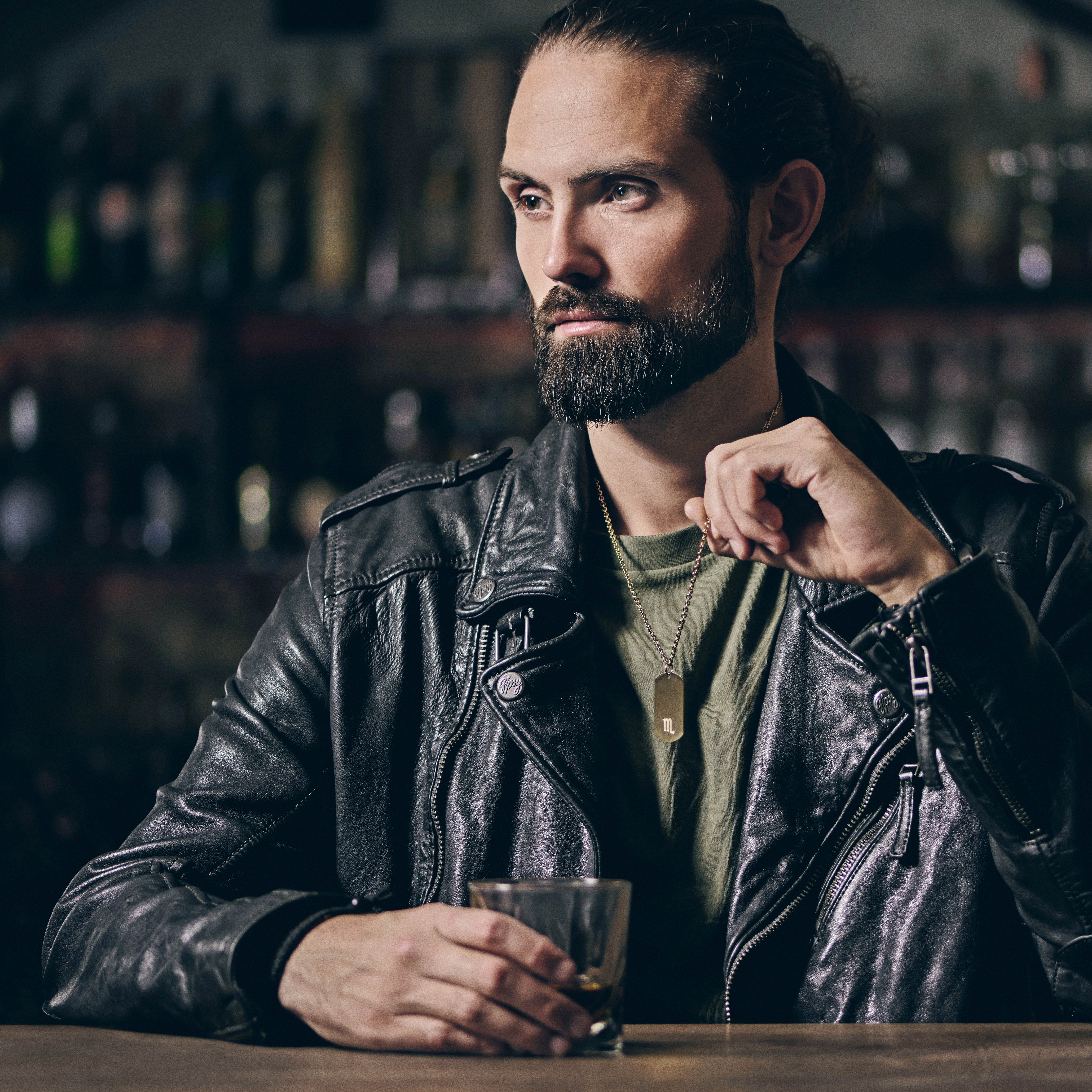 Skorpionen Zodiac Gulltonet Halskjede - 6