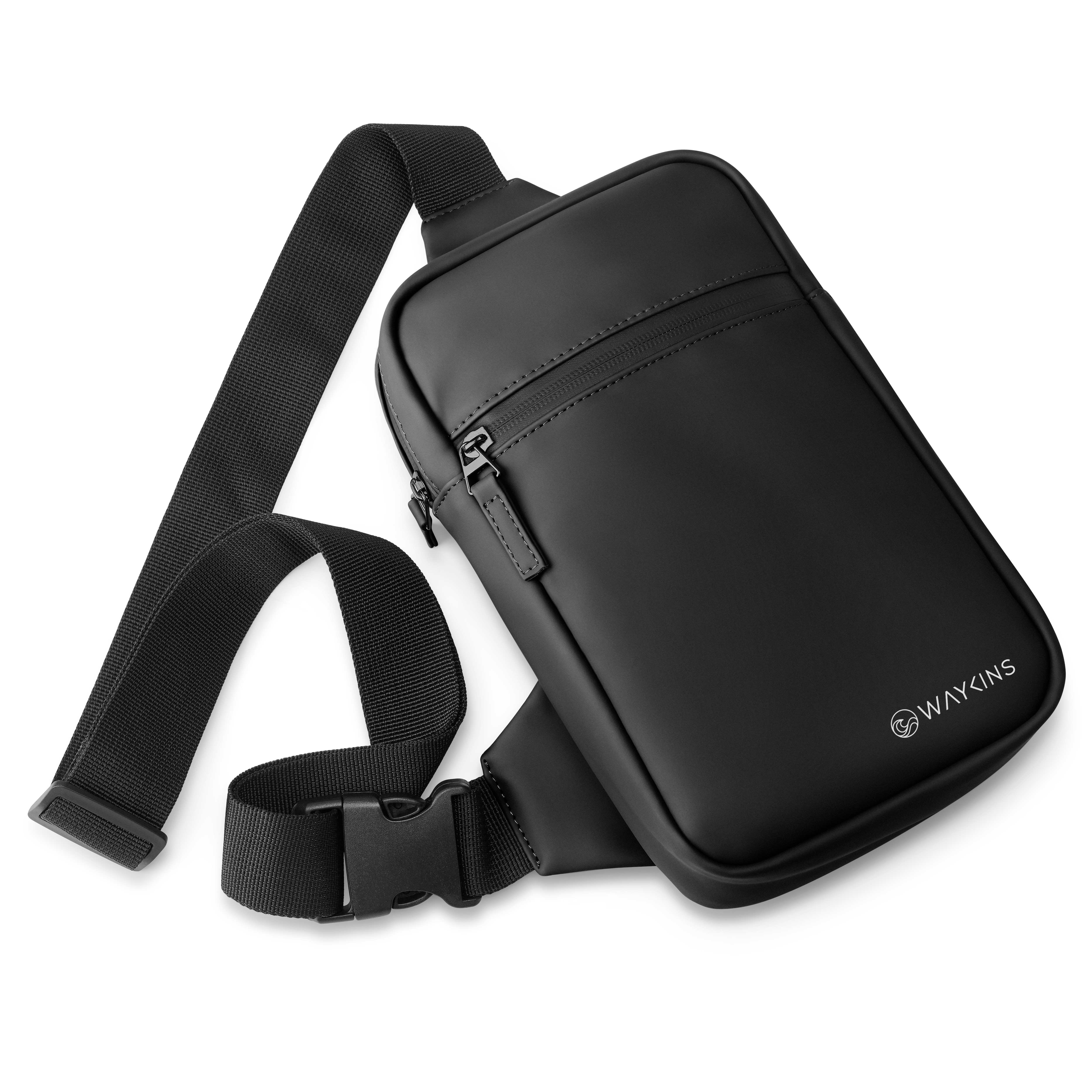 Horizon | Sac à bandoulière en PU noir résistant à l'eau - 6