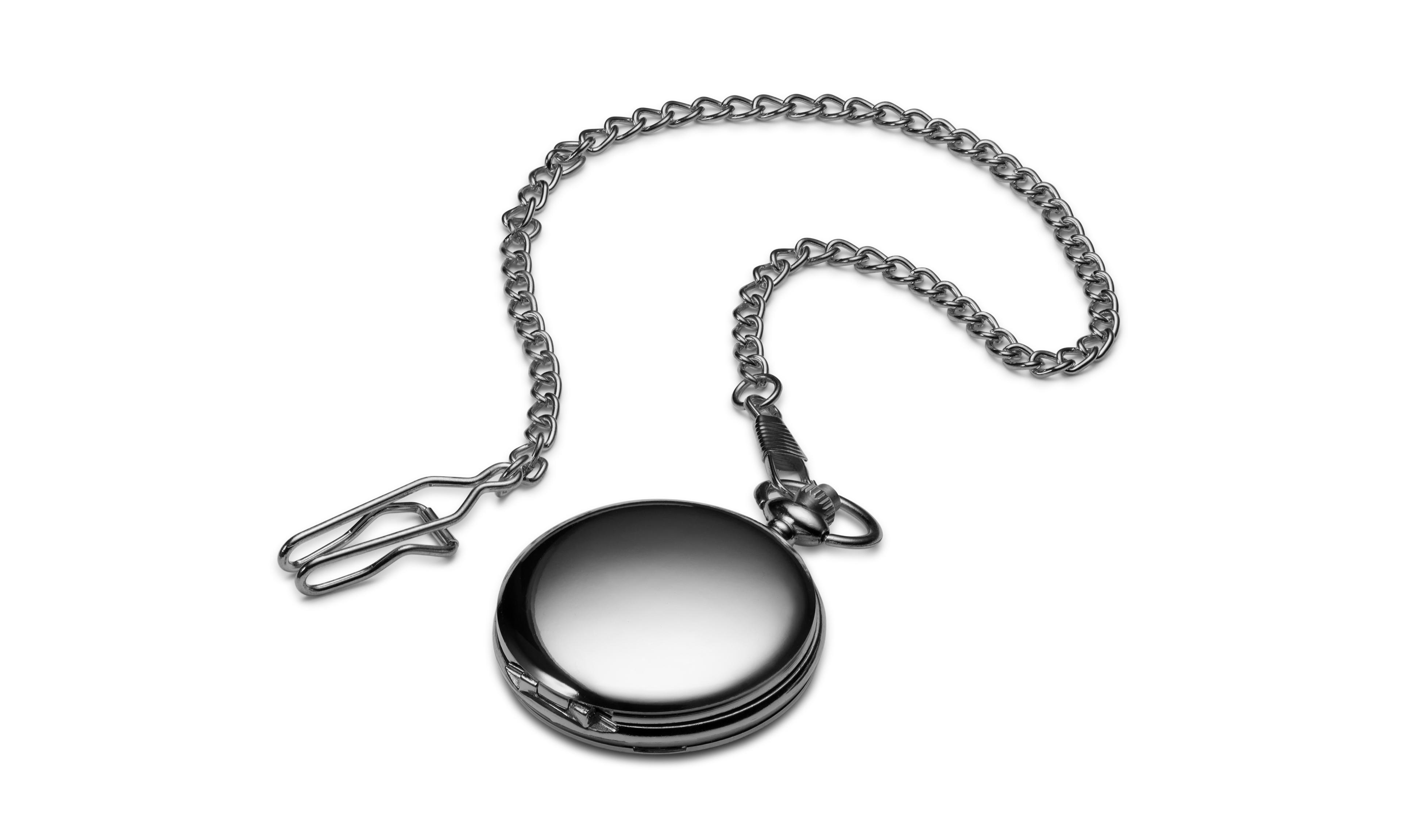 manualen for Montres Carlo sølvfarget lommeur serien