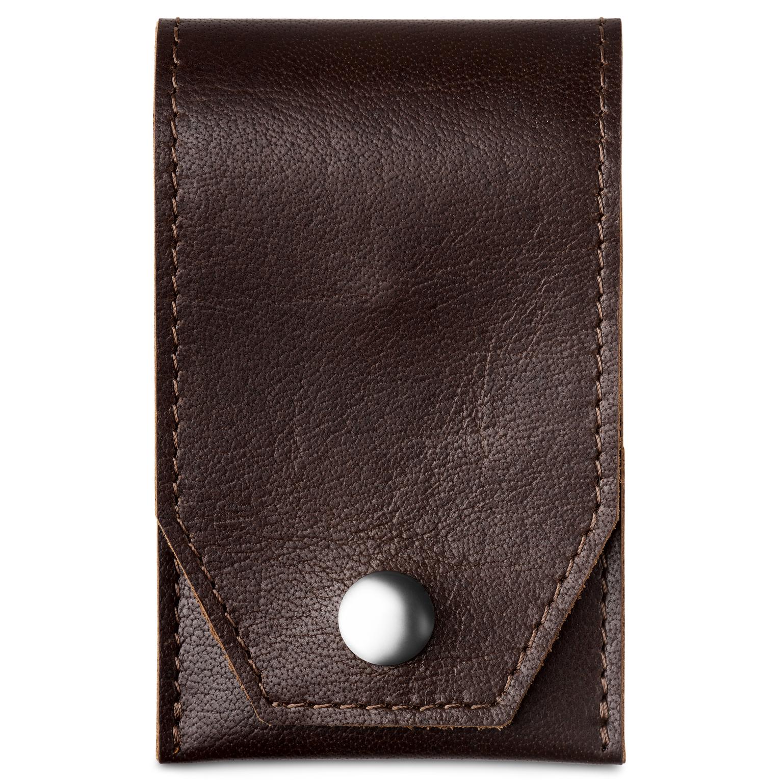 Dark Brown Buffalo Leather Safety Razor Carrying Case Dark Brown Buffalo Leather Safety Razor Carrying Case