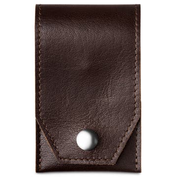 Dark Brown Buffalo Leather Safety Razor Carrying Case Dark Brown Buffalo Leather Safety Razor Carrying Case