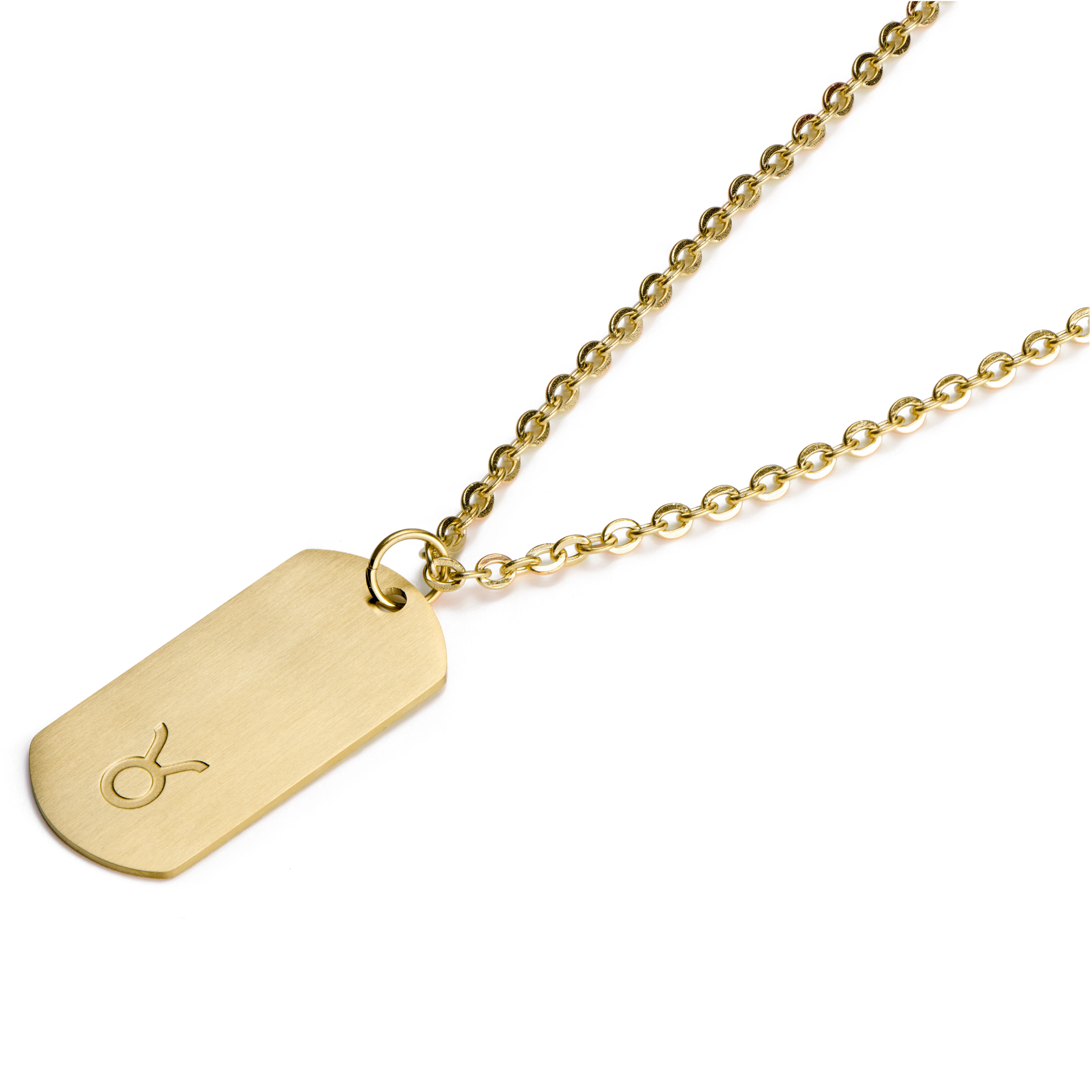 Collier zodiaque en acier doré - Le Taureau - 5