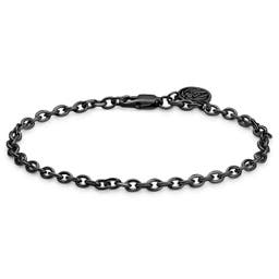 Essentials | 1/5" (4 mm) Gunmetal Black Cable Chain Bracelet