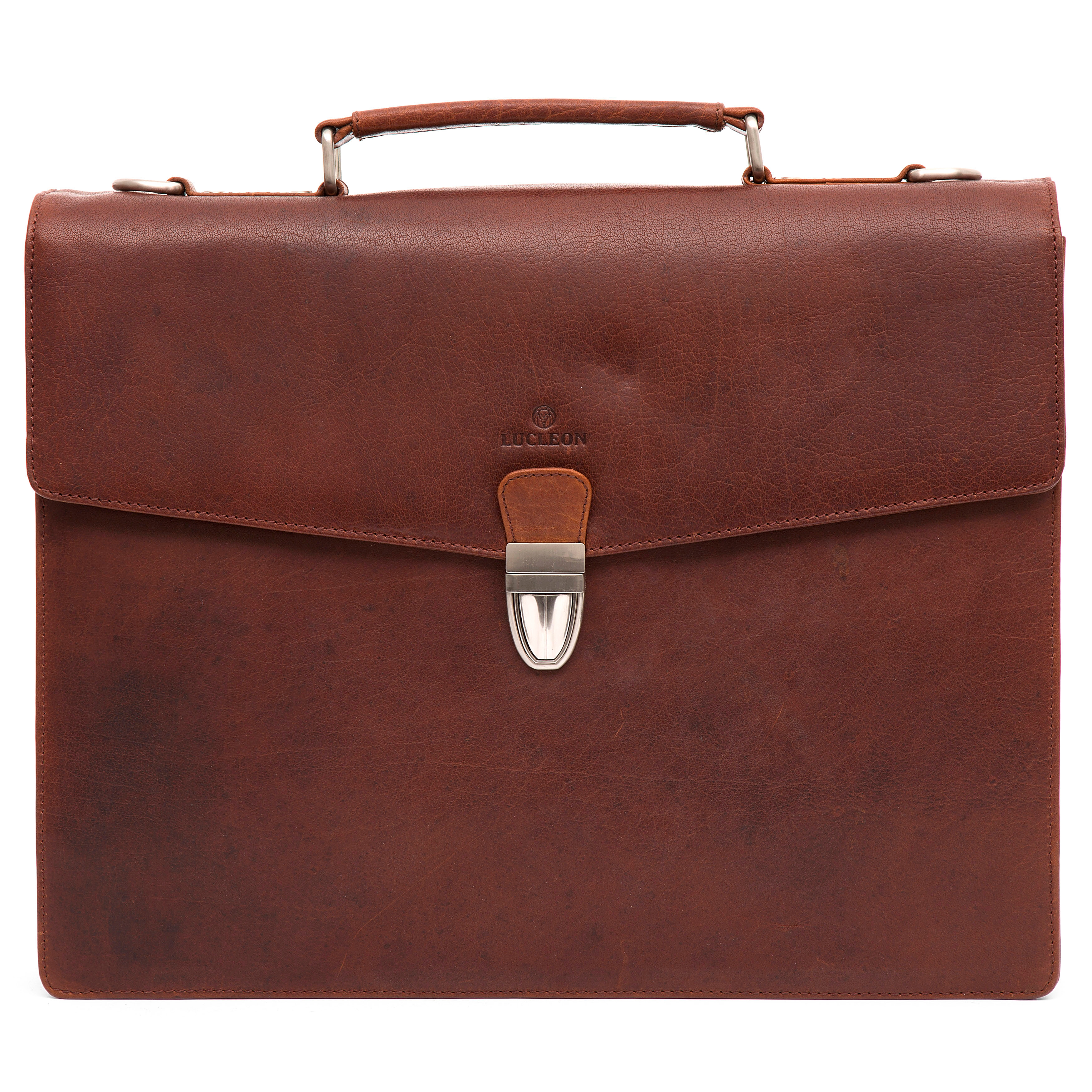 Lysebrun Montreal Skuldertaske i Læder - 2