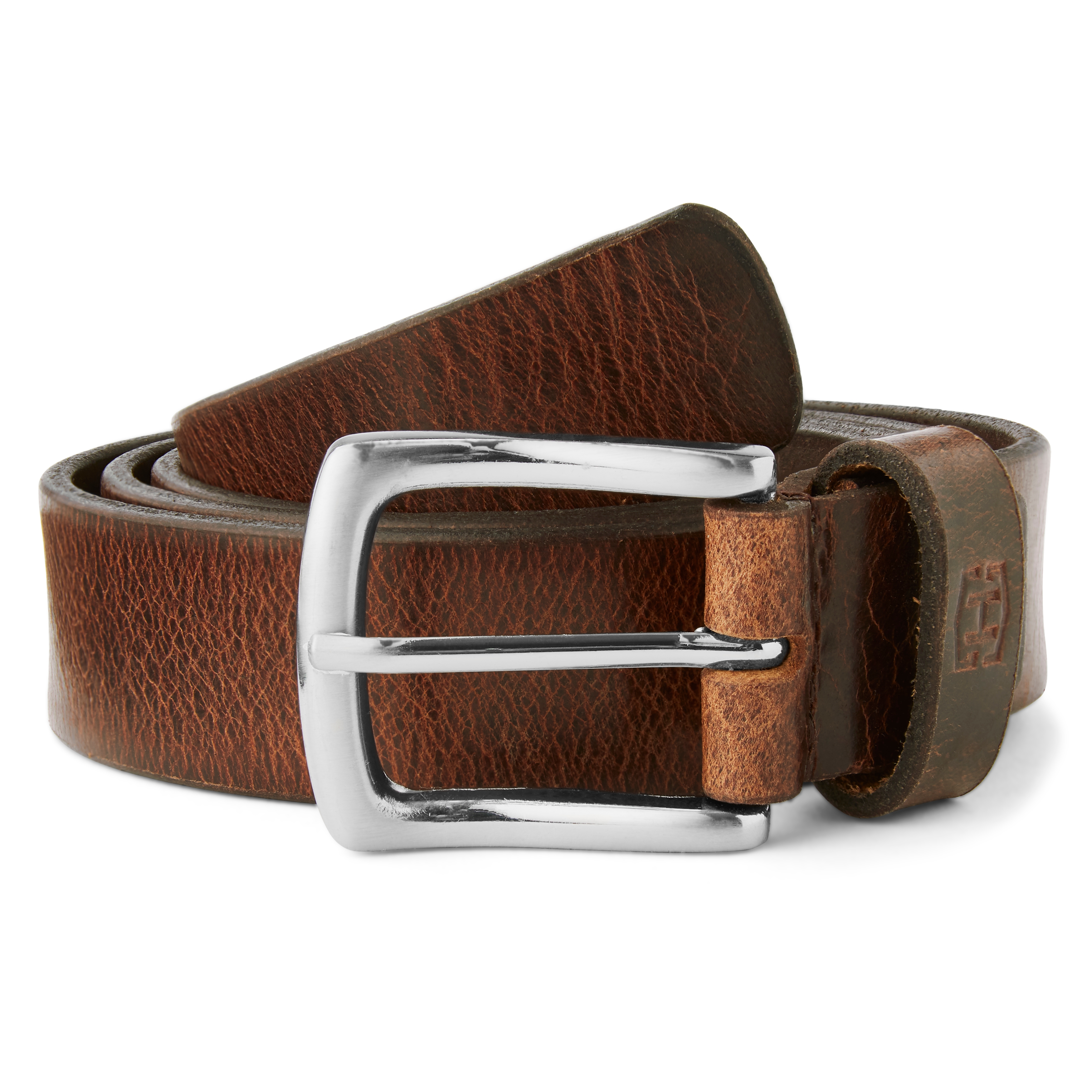 Slim Brown Genuine Leather Belt - 1