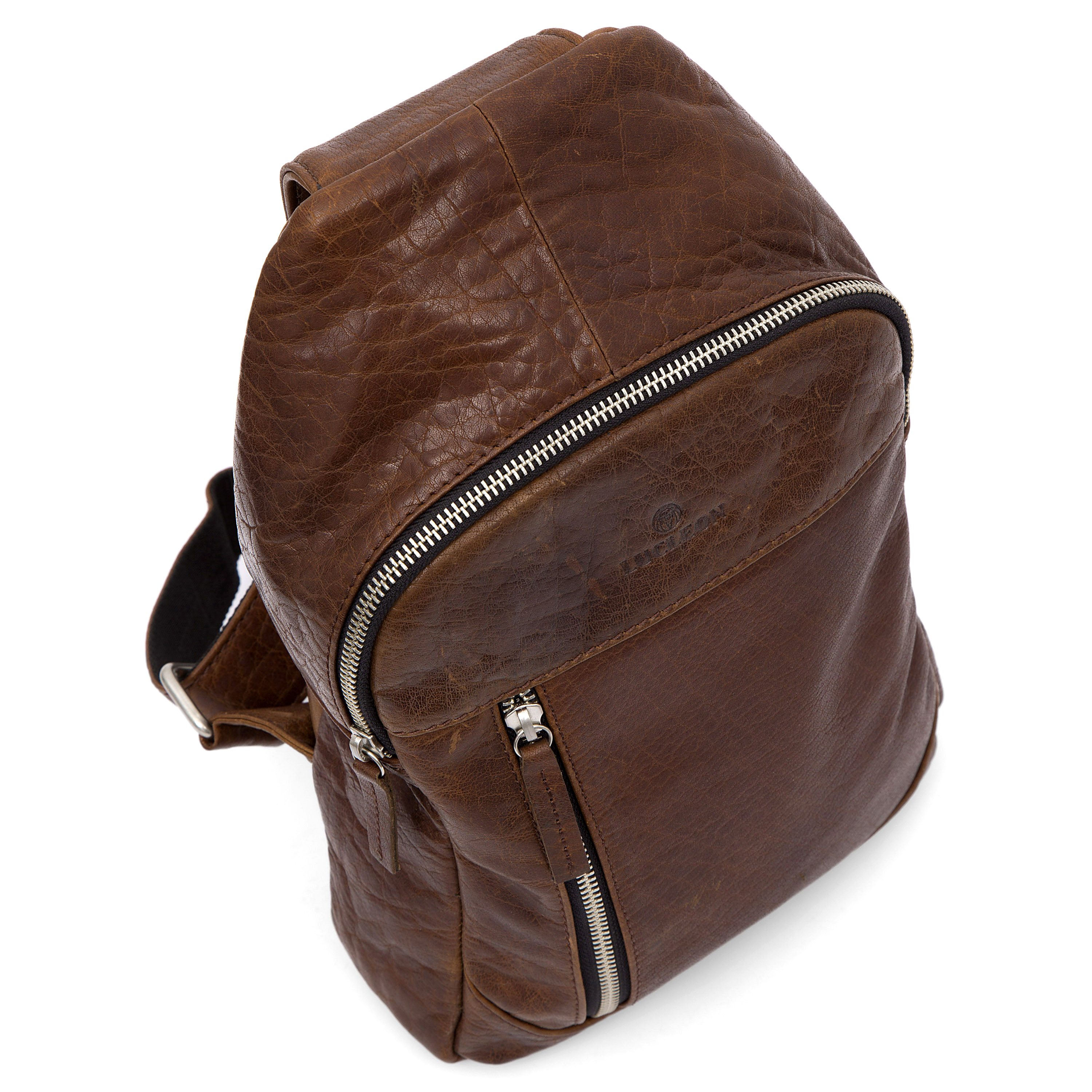 Montreal Mini Tan Leather Sling Bag - 7