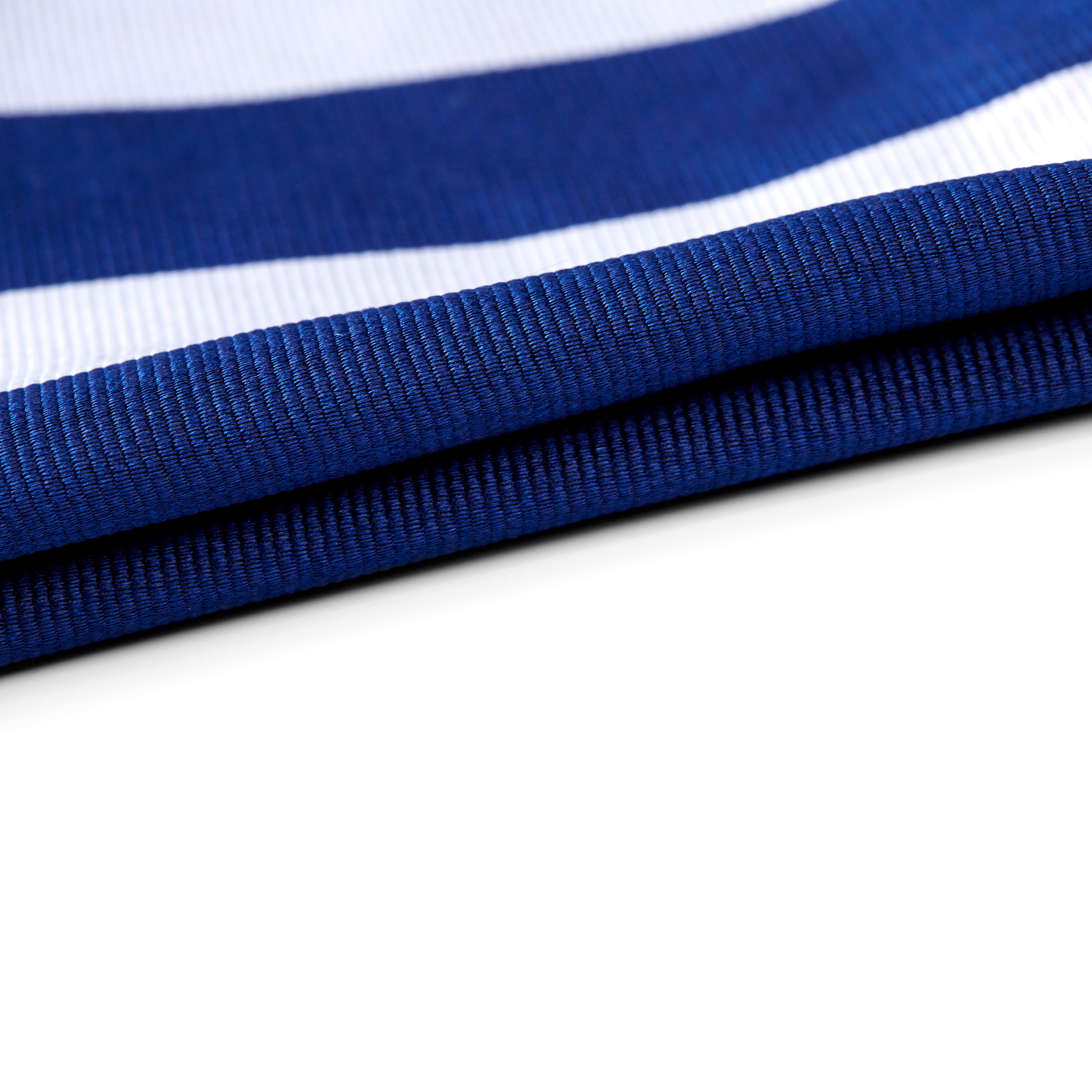 Fazzoletto da taschino in seta a righe argento e blu scuro - 2