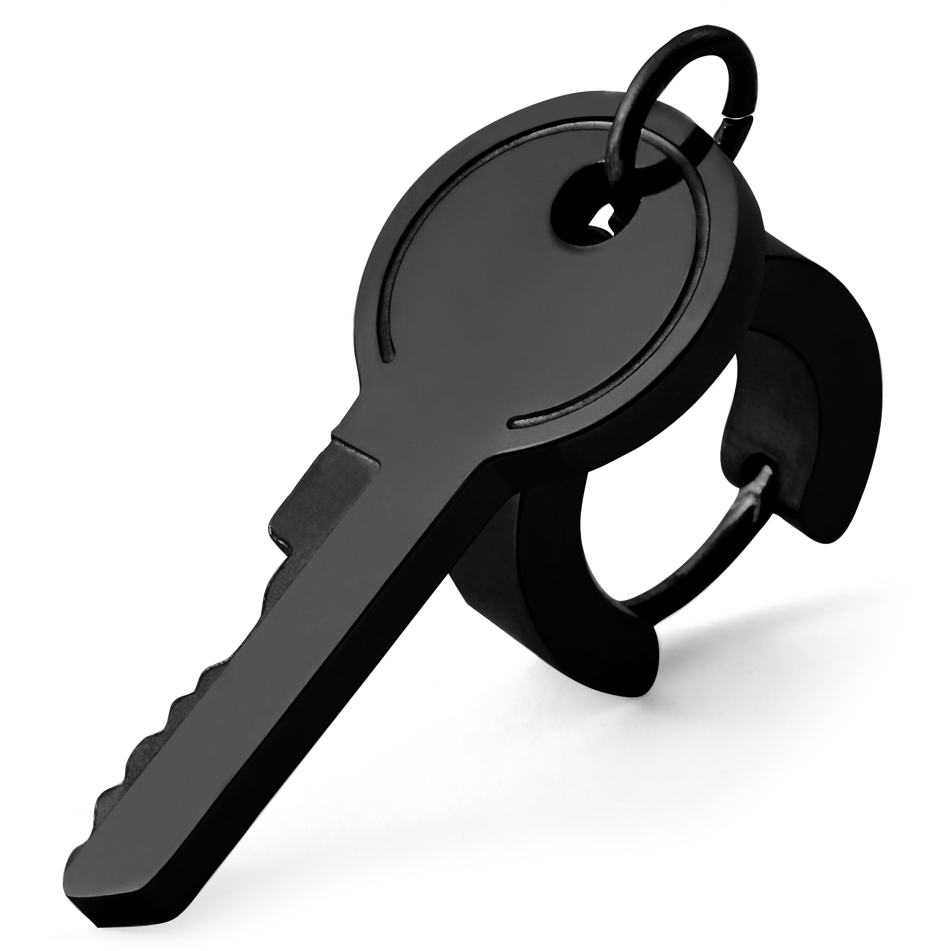 Floyd Svart Ringörhänge med Nyckel-hängsmycke - 3