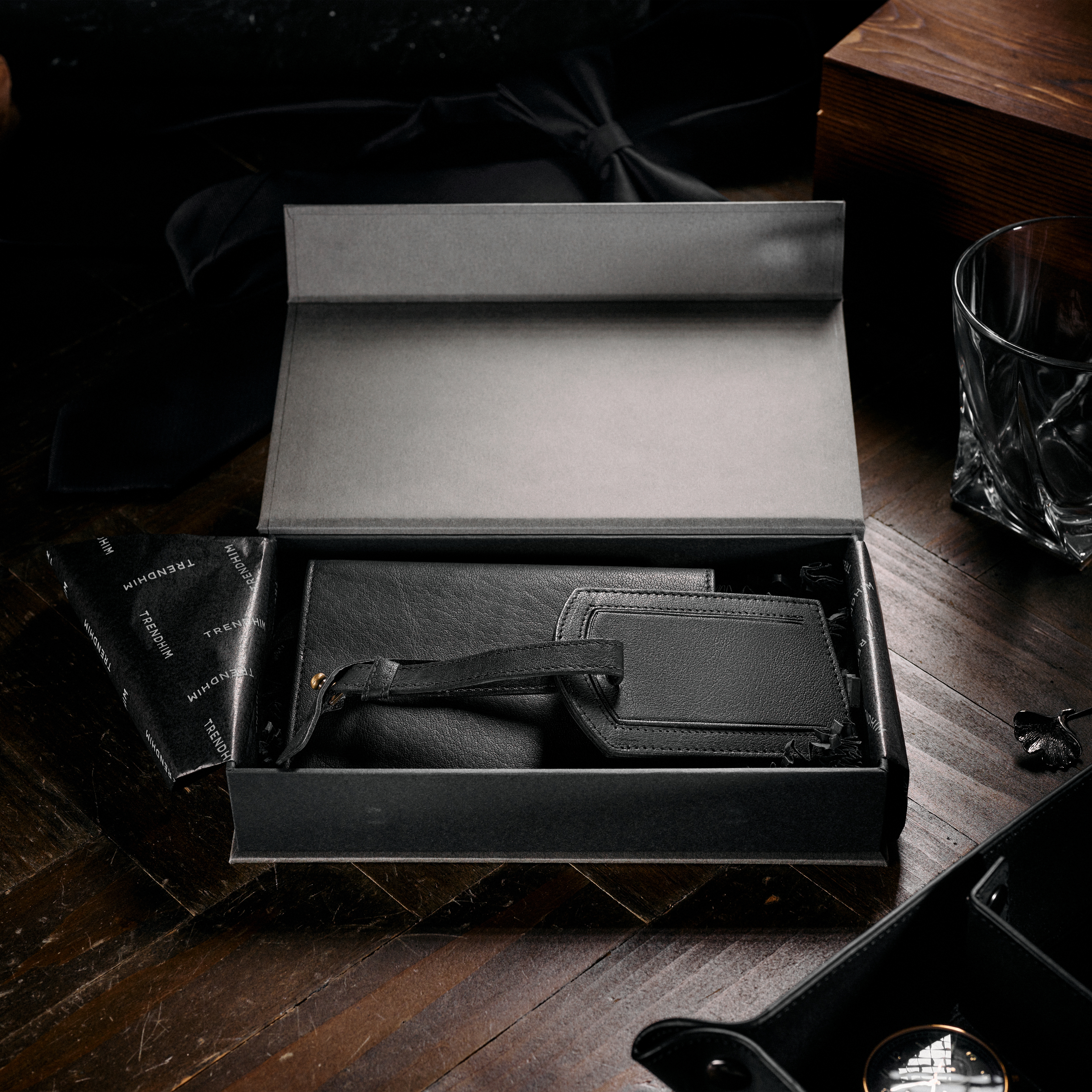 Caja de regalo de viaje | Cuero negro - 7