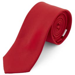 Basic Red Polyester Tie
