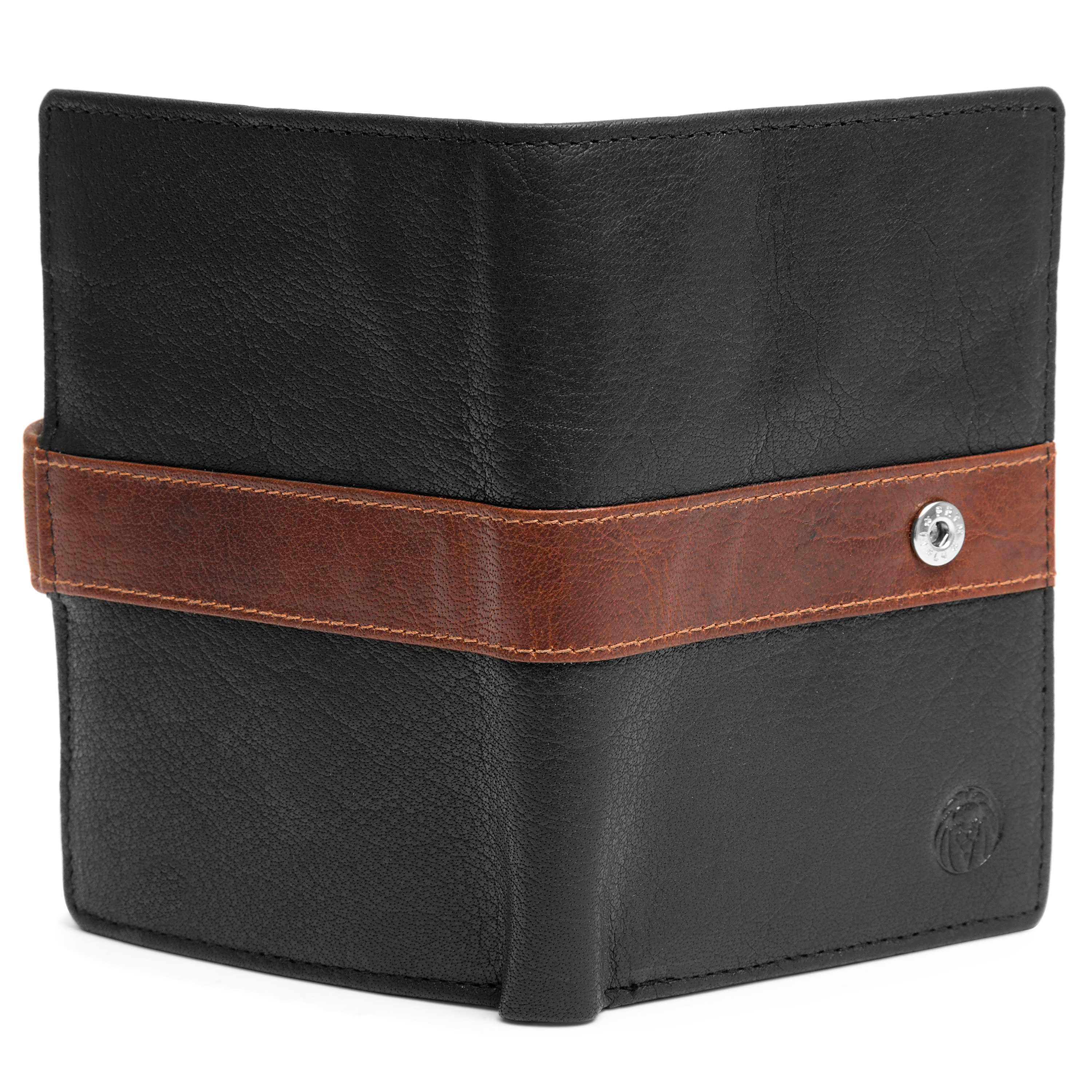 Montreal Executive Svart og Lysebrun RFID Skinnlommebok - 4
