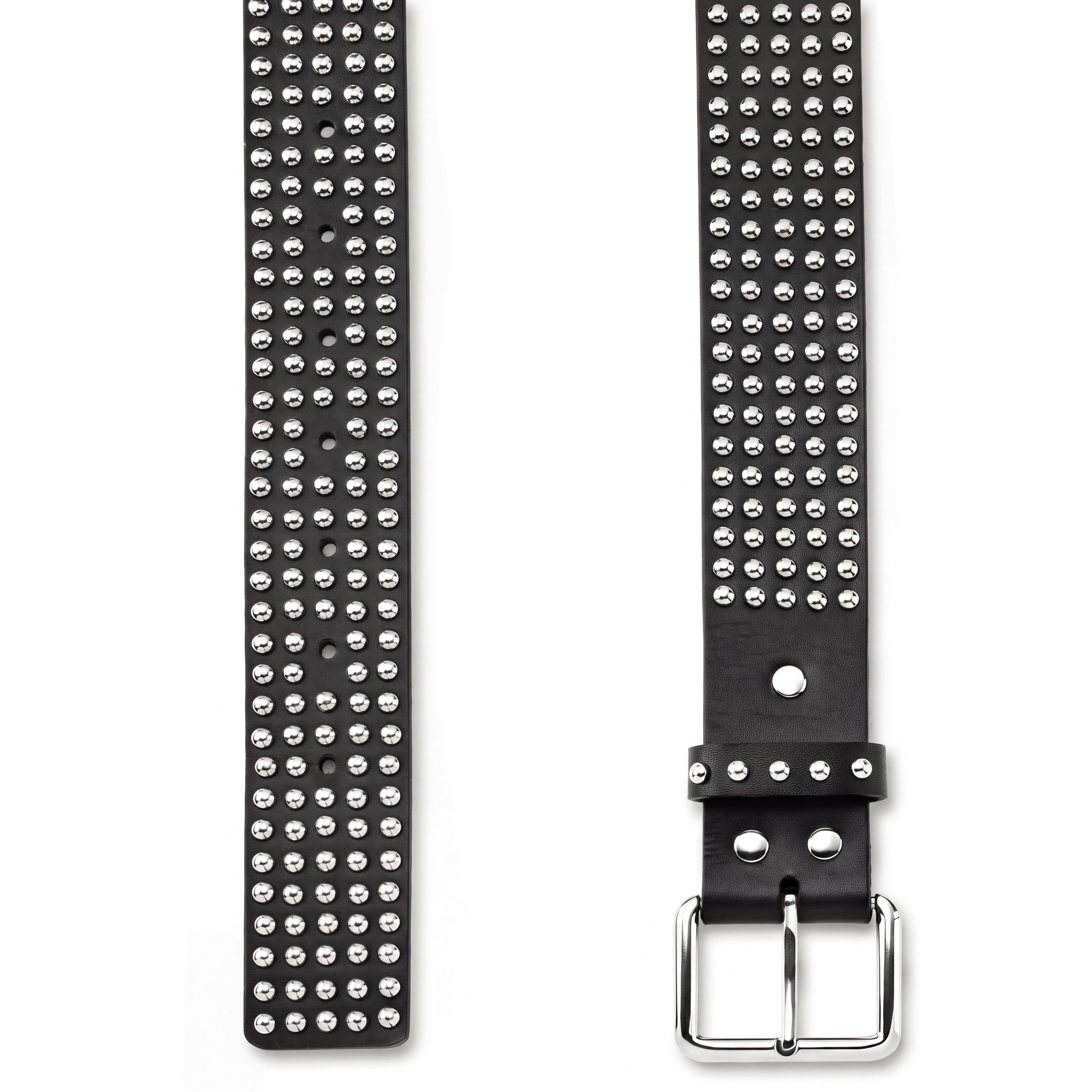 The Intro | Ceinture cloutée Showoff en cuir noir - 2