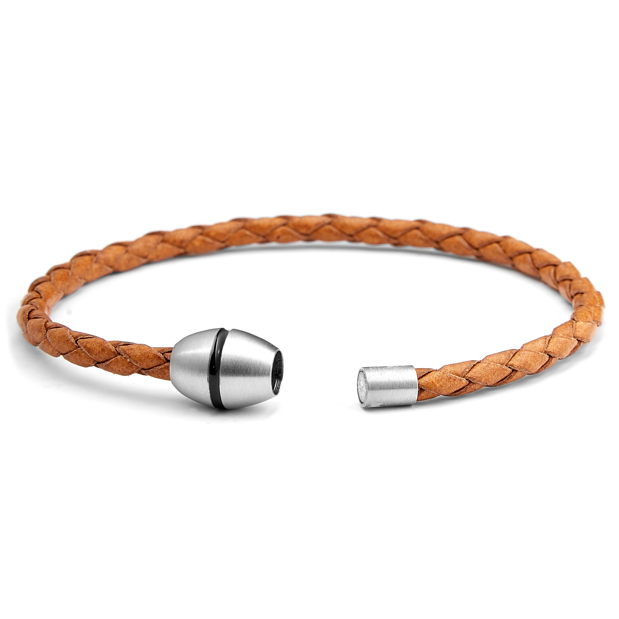 Tan bruinkleurige geweven armband - 2