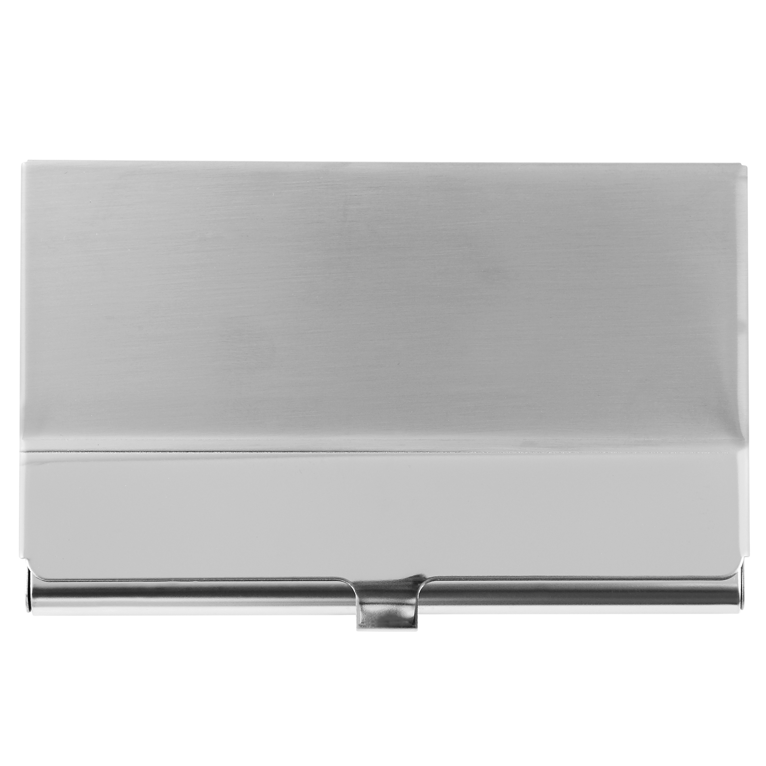 Hopeasävyinen korttikotelo kahdella viimeistelyllä - 1