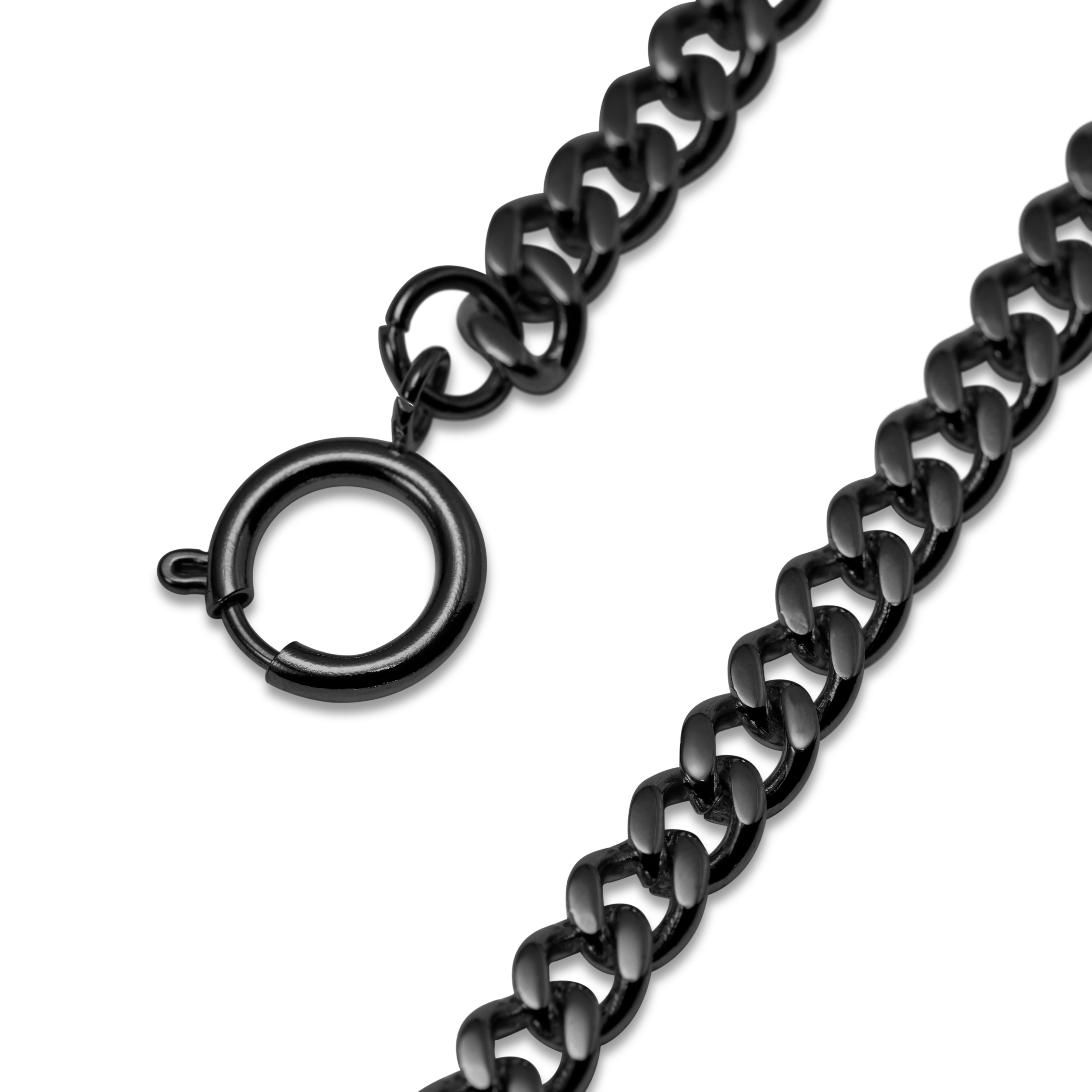 Black Steel Bolt Ring Pocket Watch Chain, In stock!