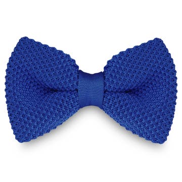 Noeud papillon en tricot bleu Noeud papillon en tricot bleu