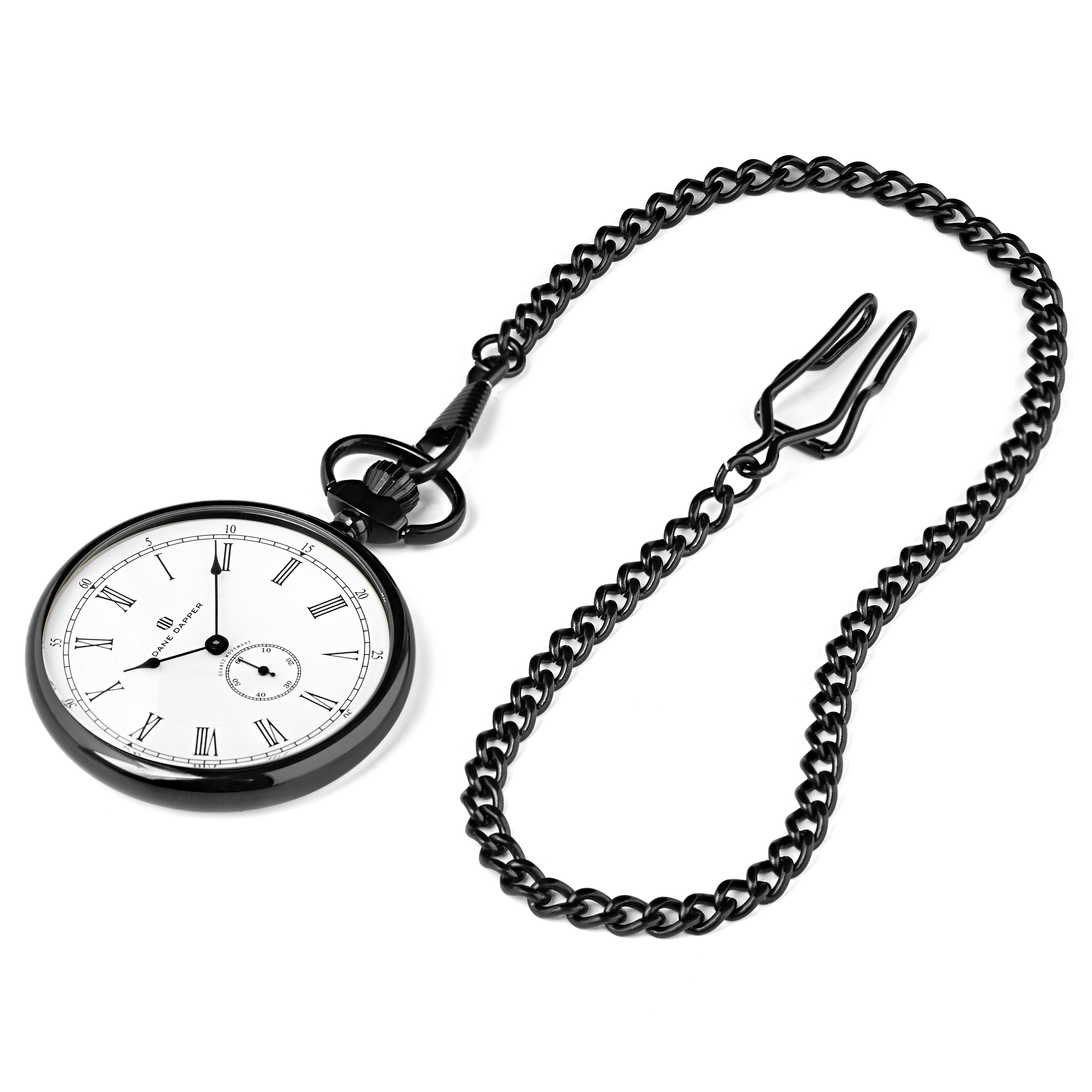 Black & White Time Keeper Pocket Watch - 1
