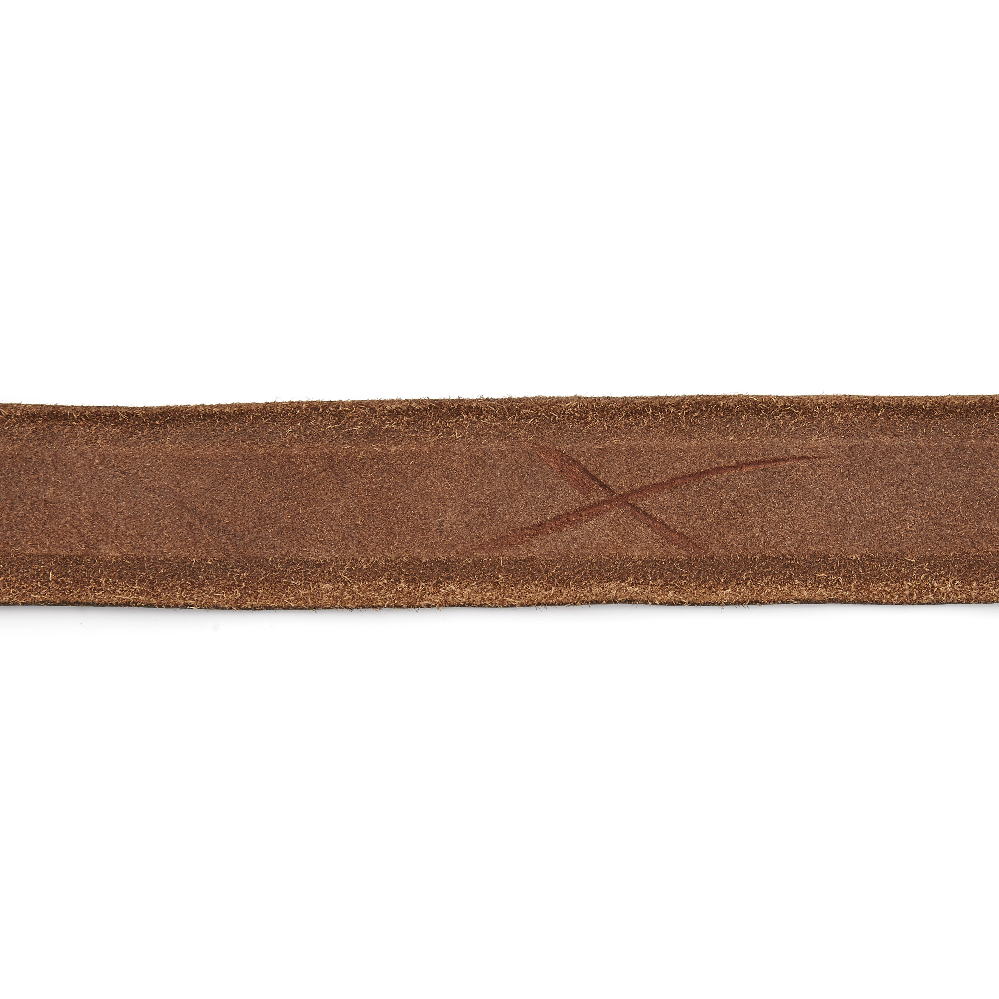 Asymmetrical Brown Leather Belt - 3