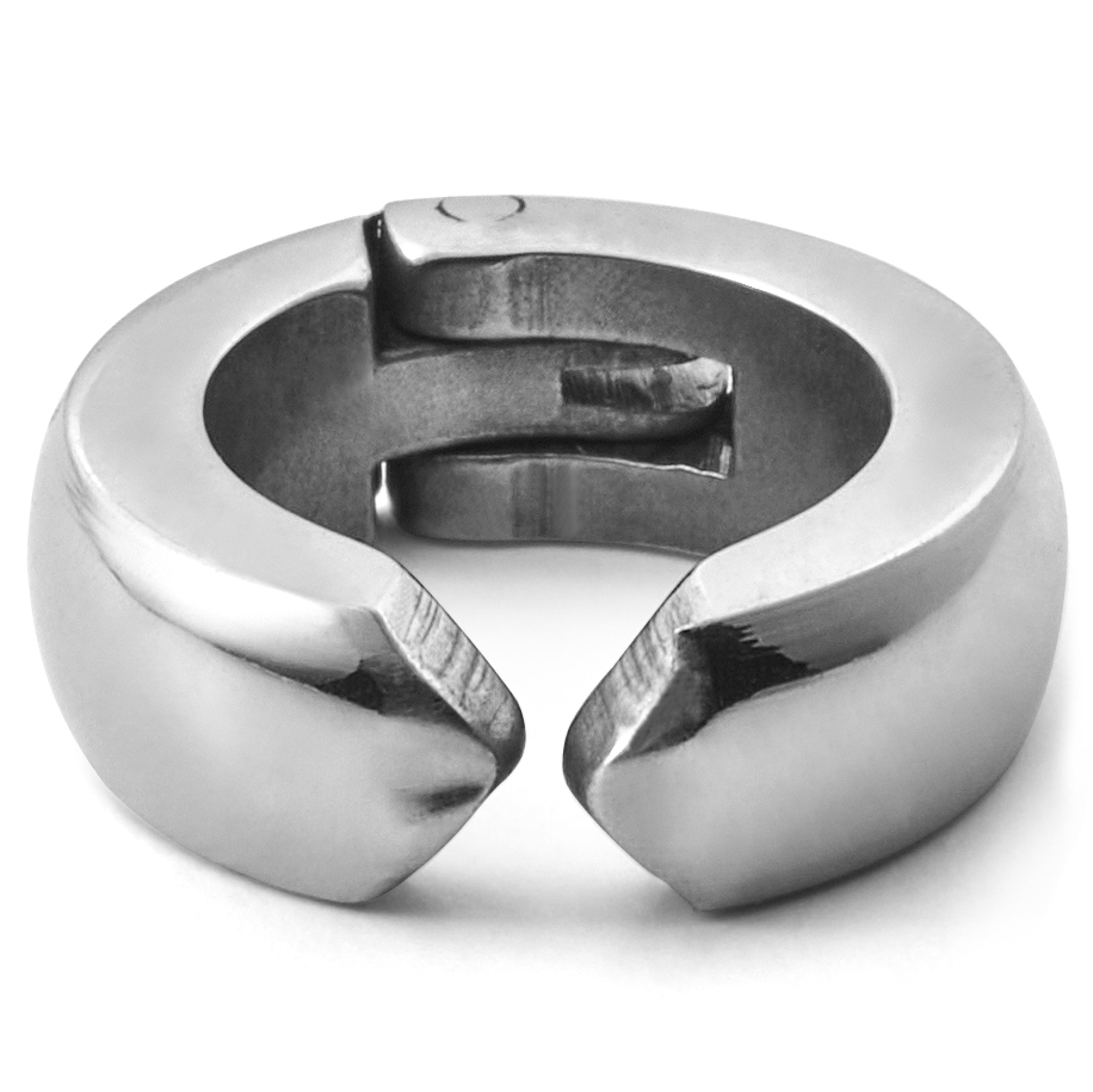 Floyd Steel clip-on hoop earring