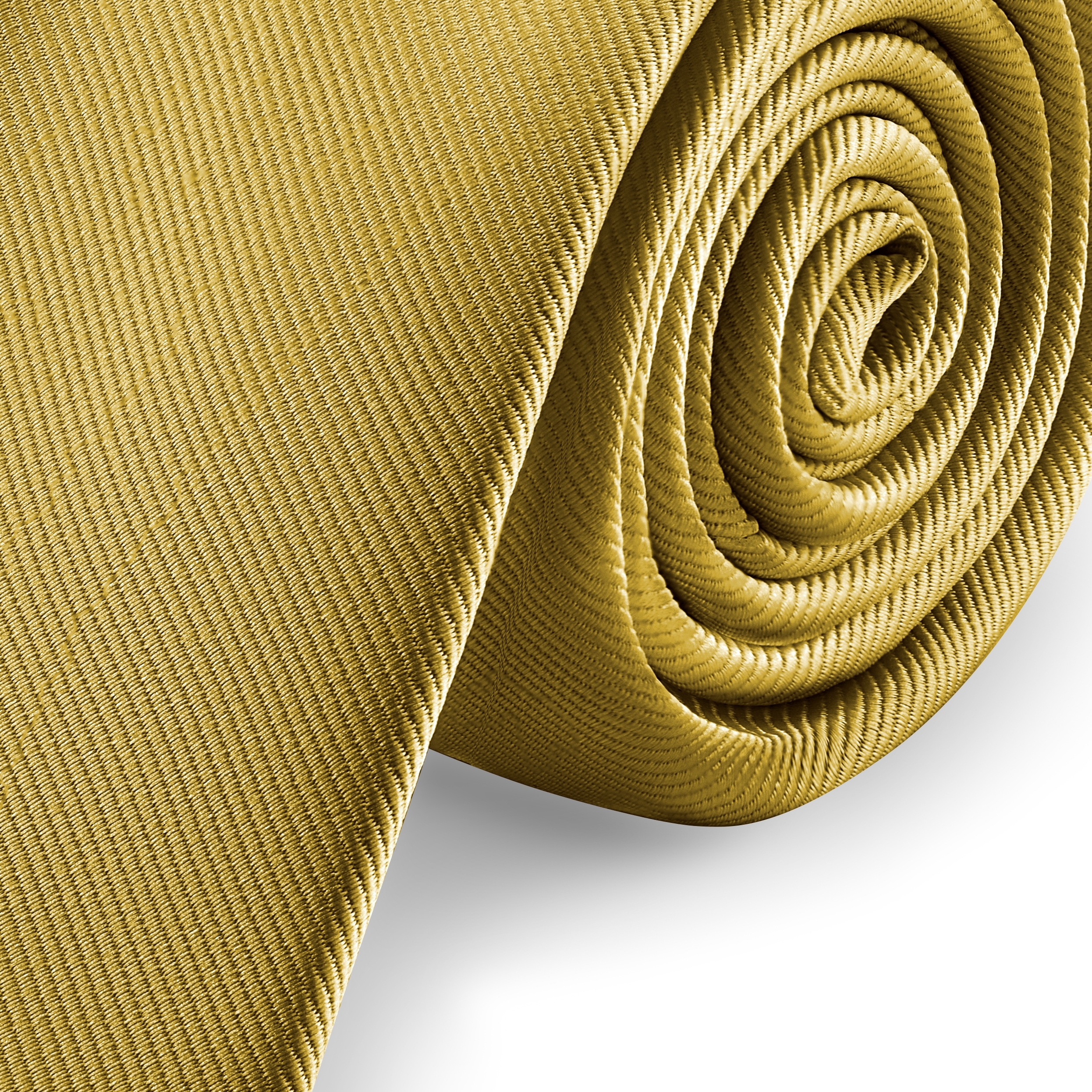 6 cm Senfgelbe Grosgrain Skinny Krawatte - 3