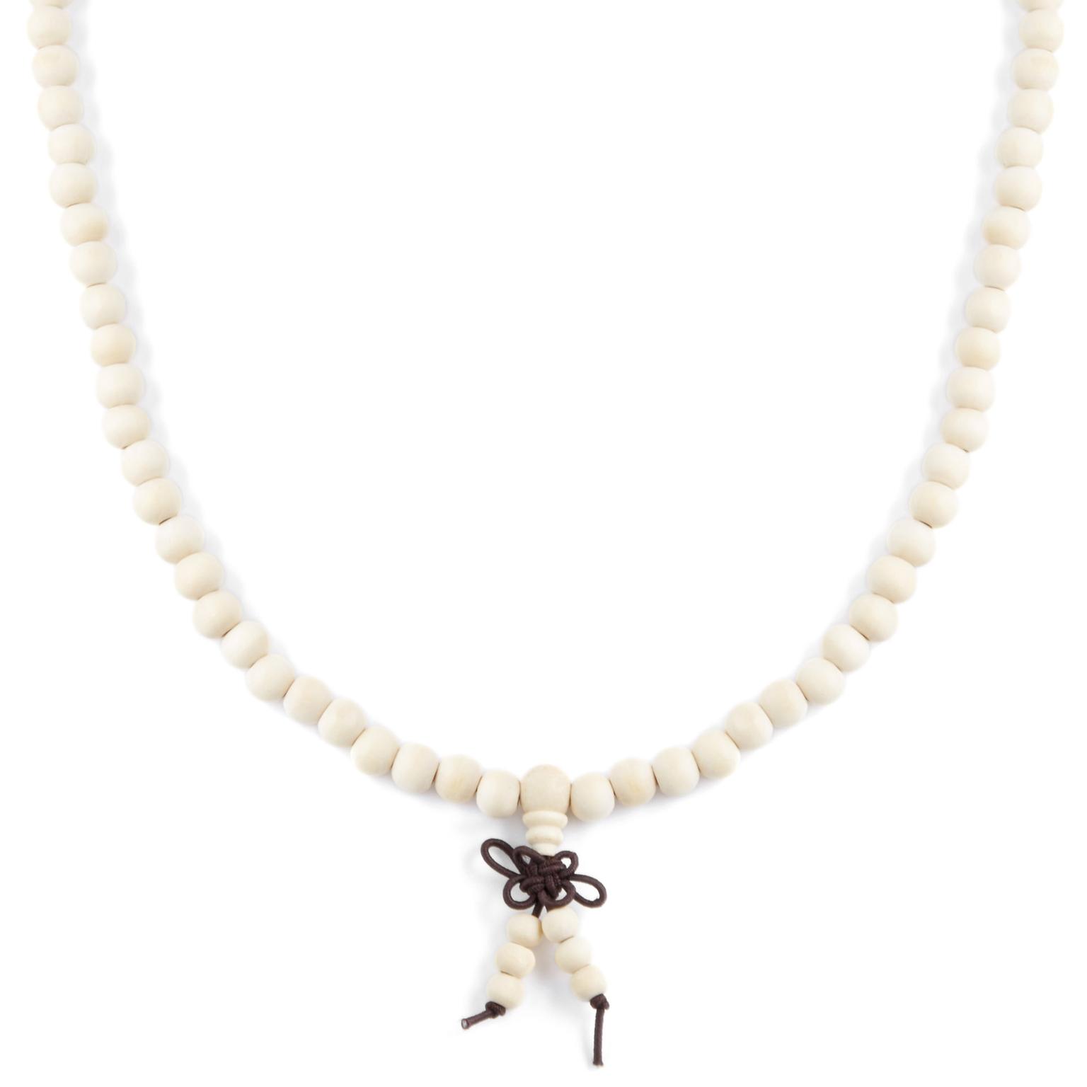 Witte Houten Kralenketting Witte Houten Kralenketting