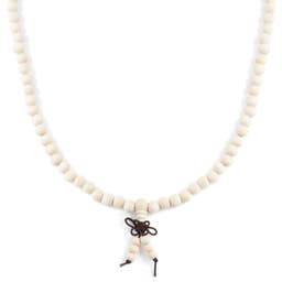 Ivory Wooden Beaded Necklace