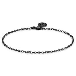 Essentials | 2 mm Gunmetal Black Cable Chain Bracelet