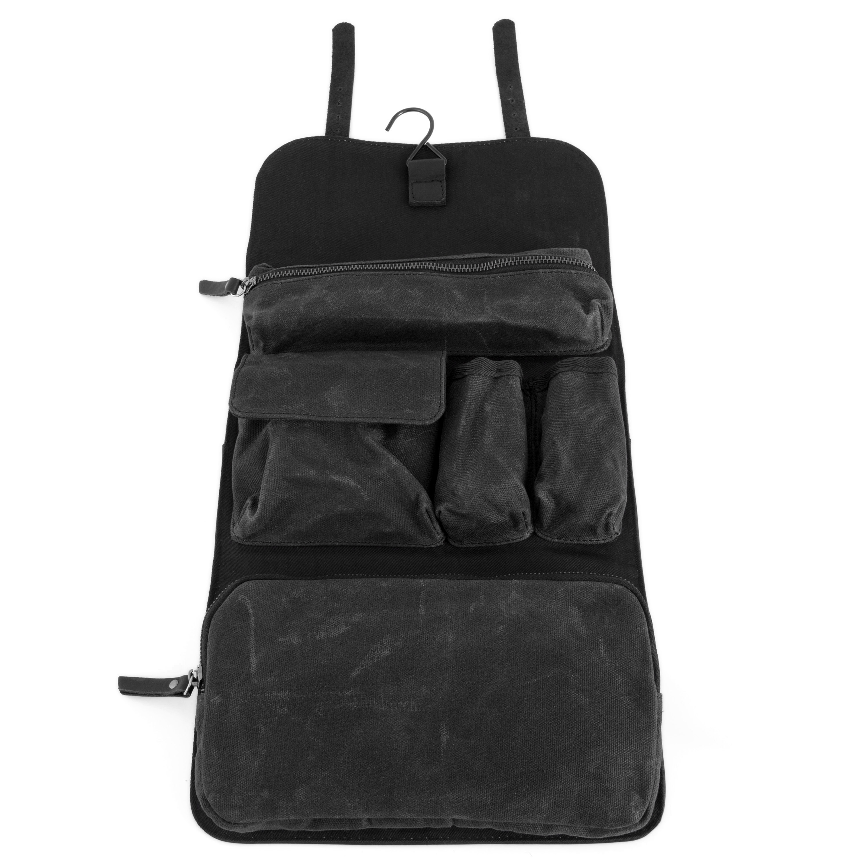 Zwarte Grover Waxed Canvas Roltoilettas - 9