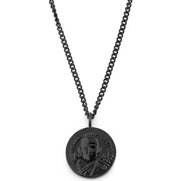 Černý hindský ocelový náhrdelník
