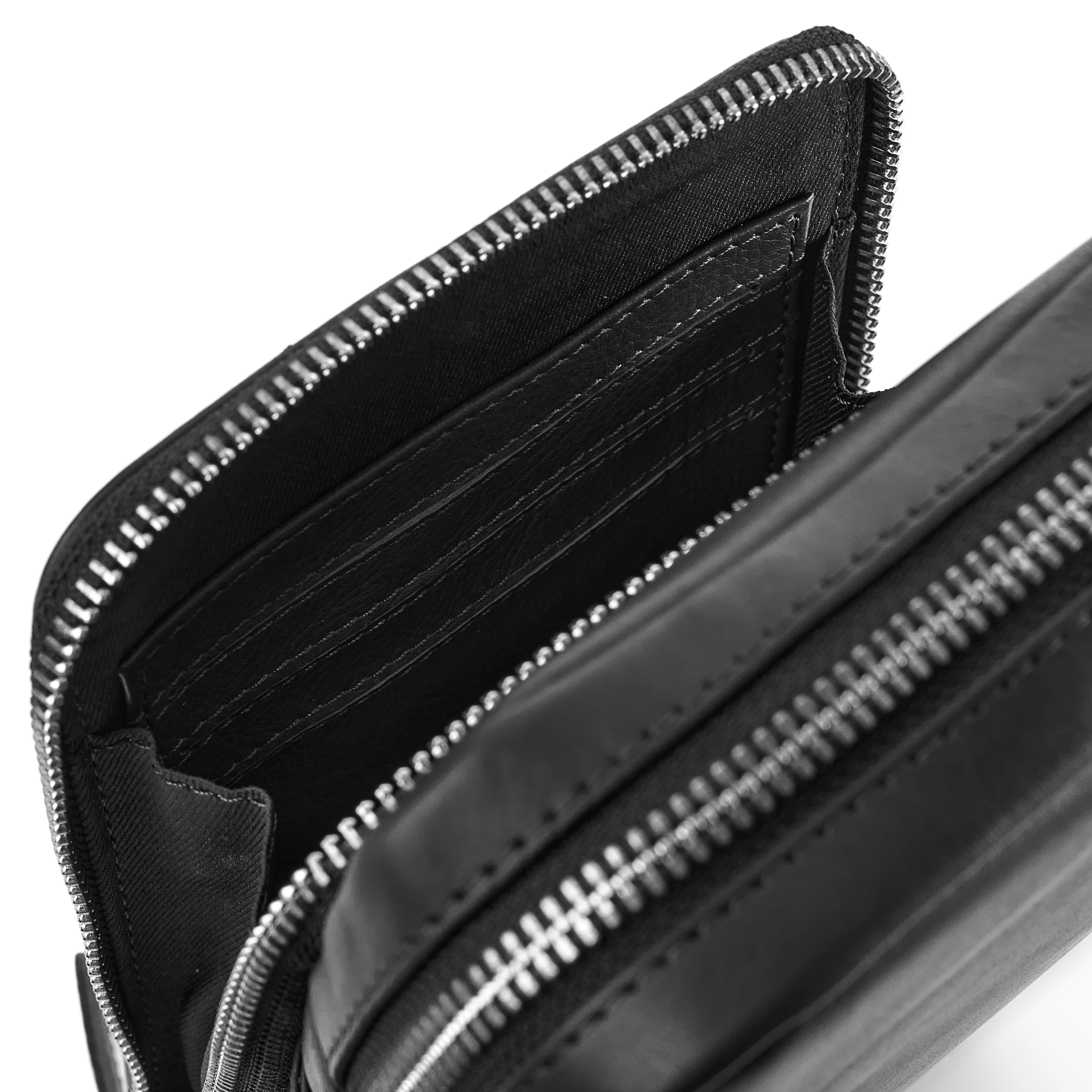 Musta Nahkainen Puhelinlaukku Etutaskulla - 6