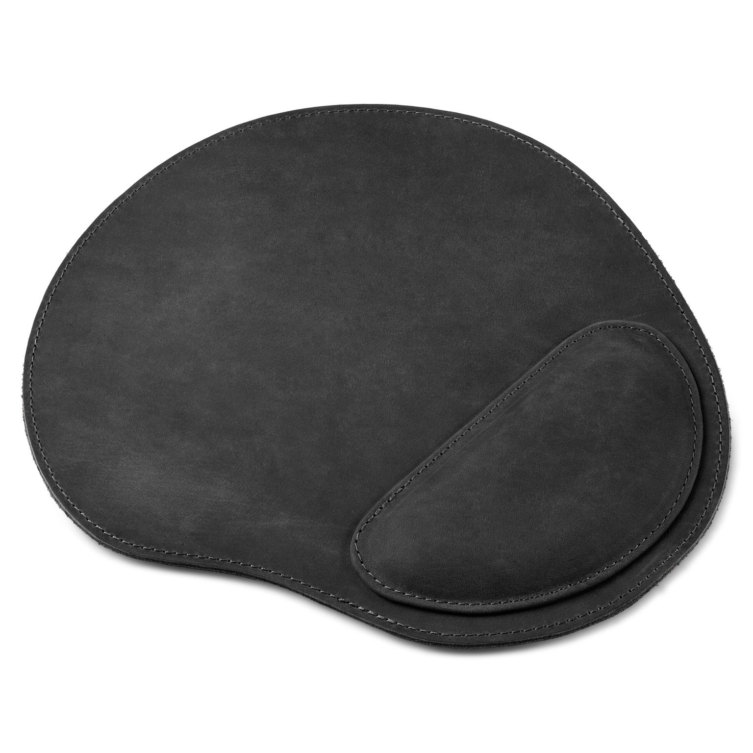 Mouse Pad | Black Leather Mouse Pad | Black Leather