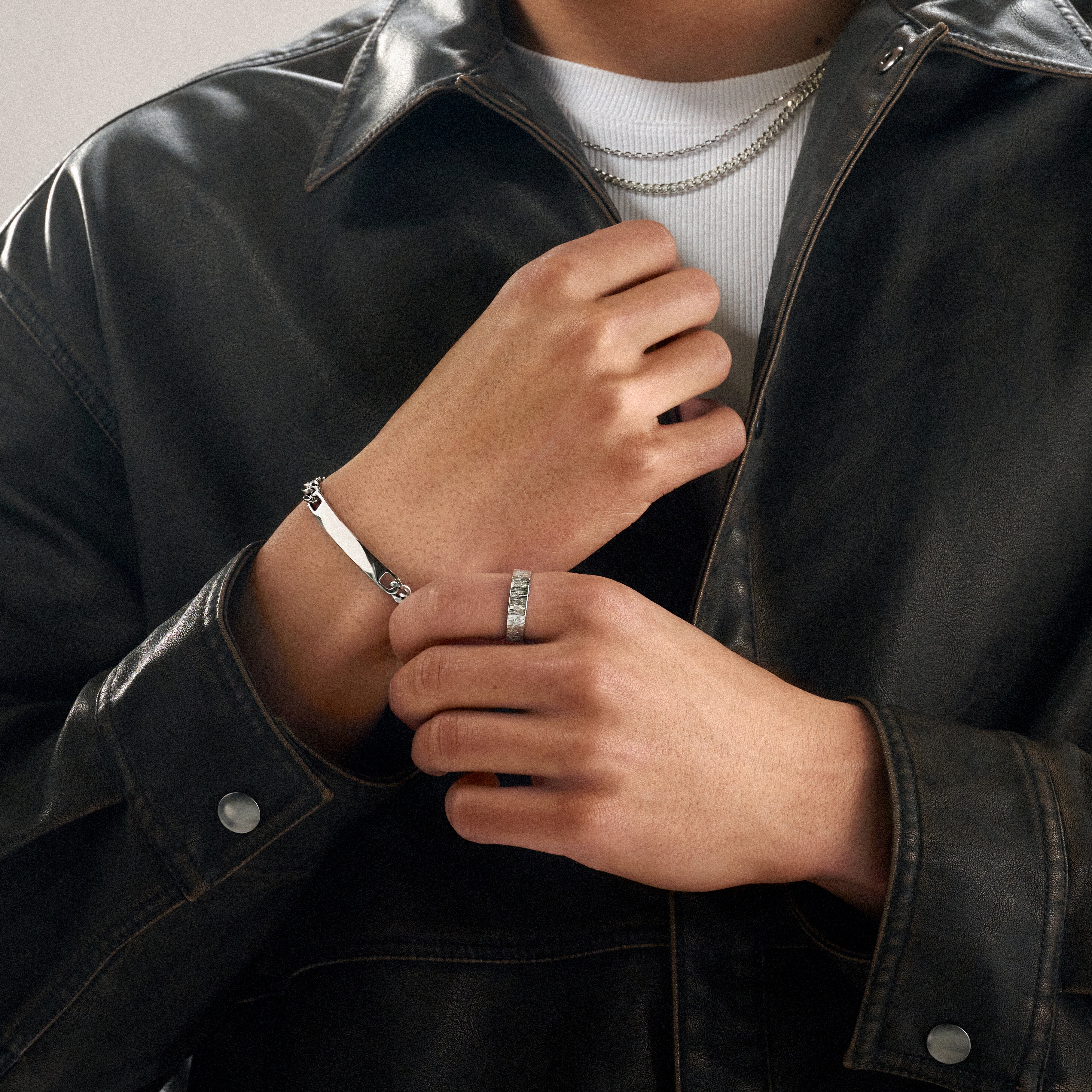 Argentia | 925s | 7mm Rhodium-Plated Sterling Silver ID Bracelet - 4