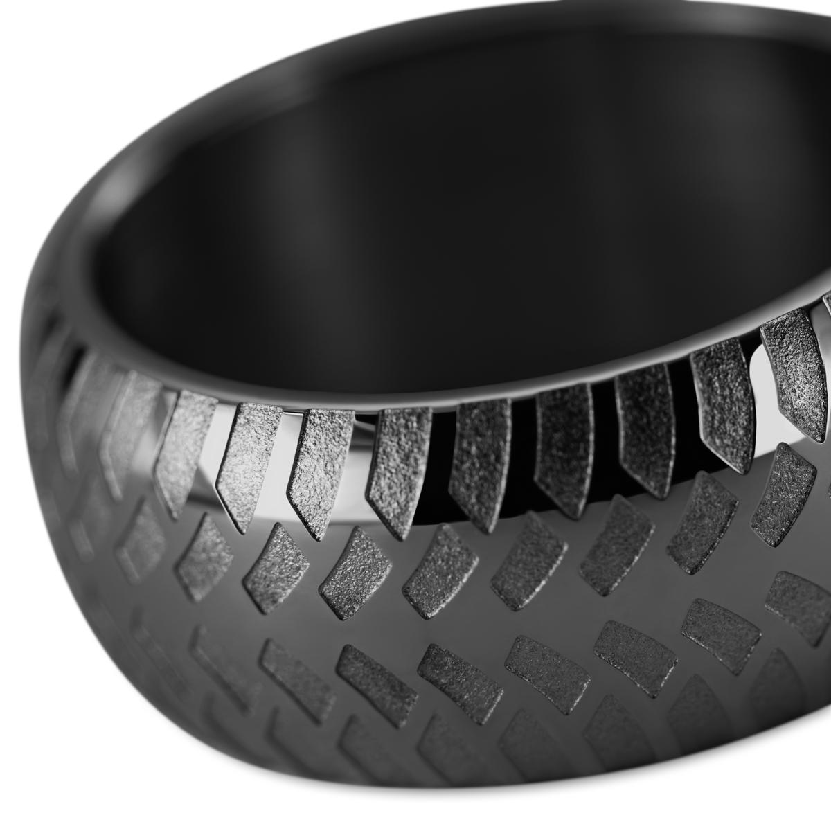 Tigris | 10 mm Black Tire Pattern Ring | In stock! | Seizmont