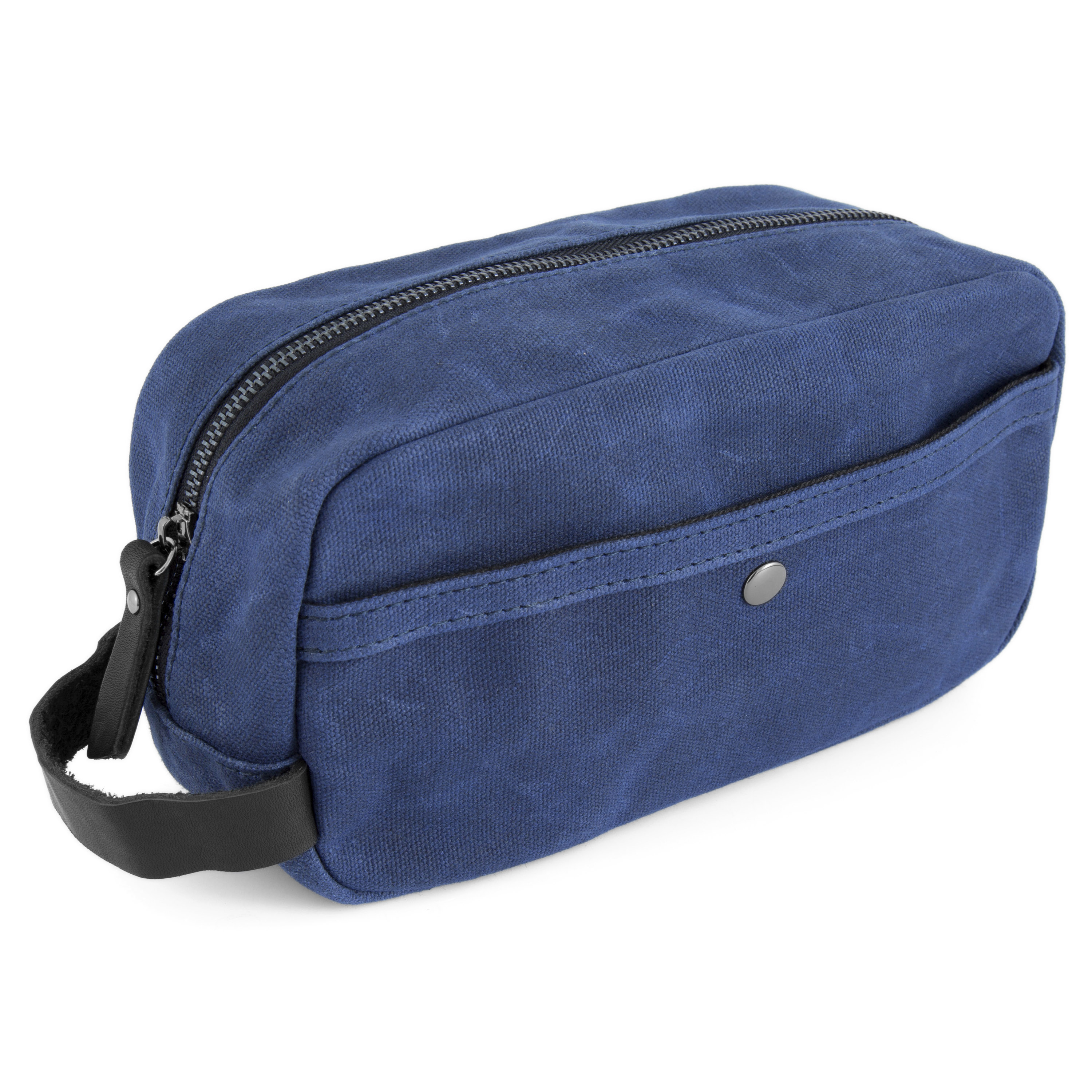 Laivastonsininen Bridge-toilettilaukku vahattua kanvaasia - 2