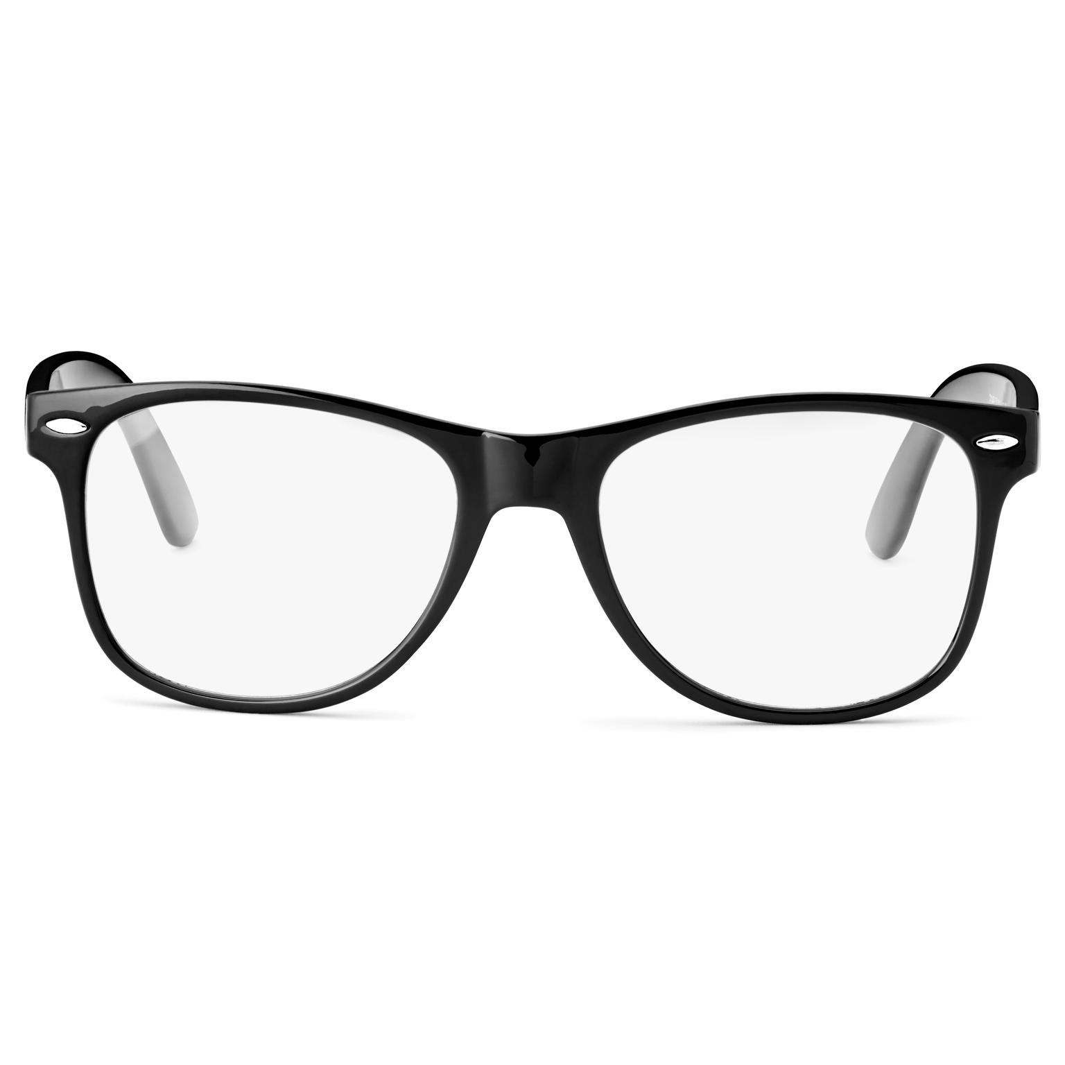 Mustad retro sinise valguse kaitsega prillid Mustad retro sinise valguse kaitsega prillid