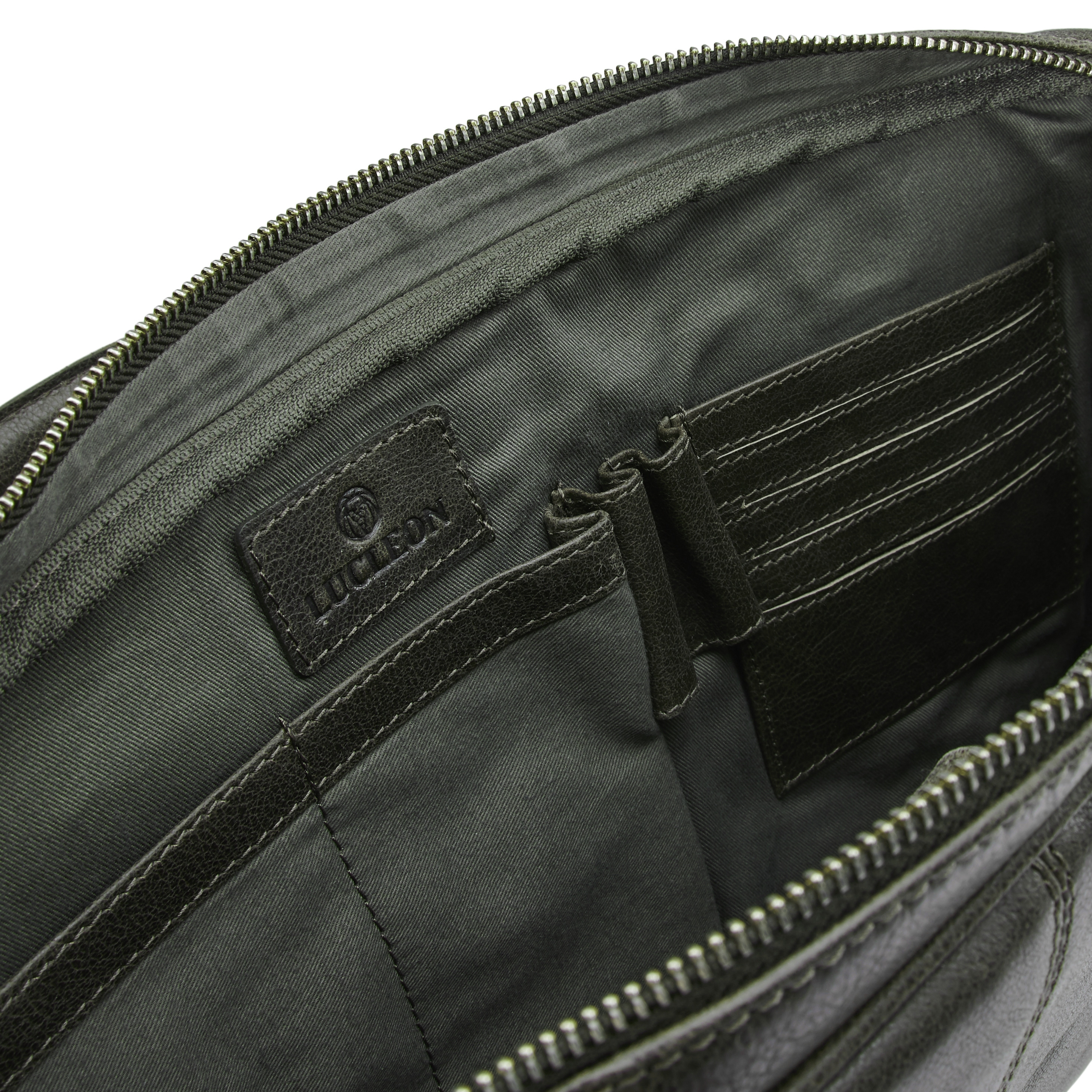 Licio Slim 15” Executive Braungraue Ledertasche - 10