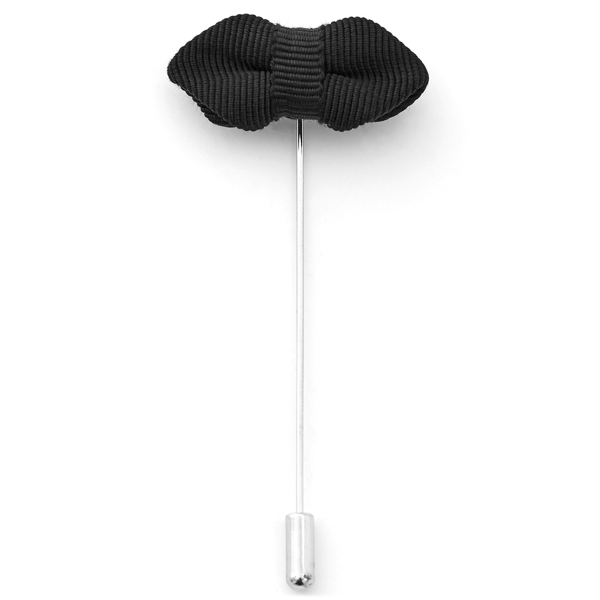 Sealed Lips Black Lapel Pin - 1