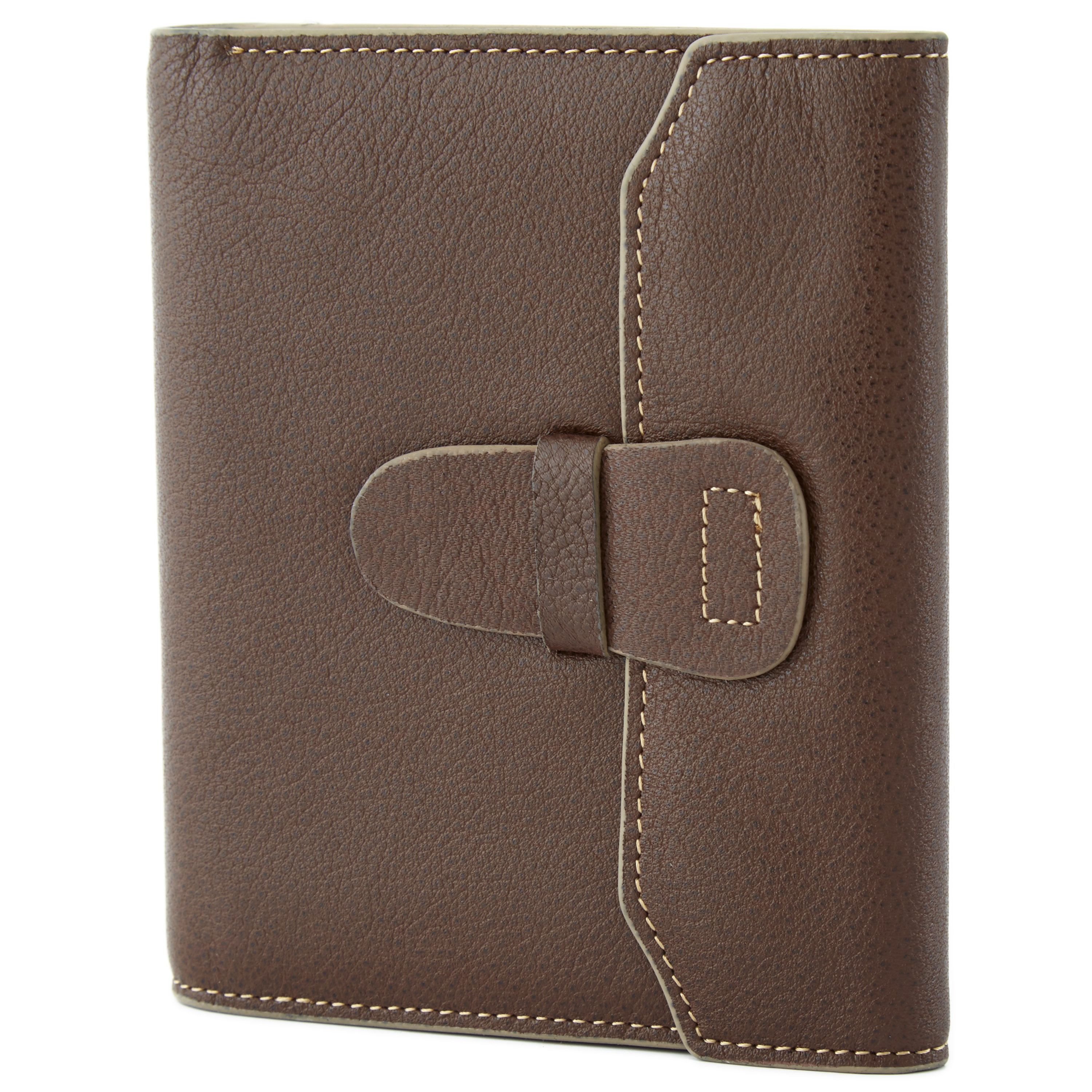 Brun Læderpung med Kontrastsyninger - 6