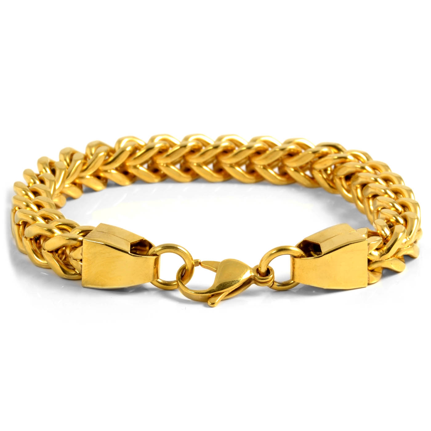 GoldTone Stainless Steel Cuban Curb Chain Bracelet In stock! Fort