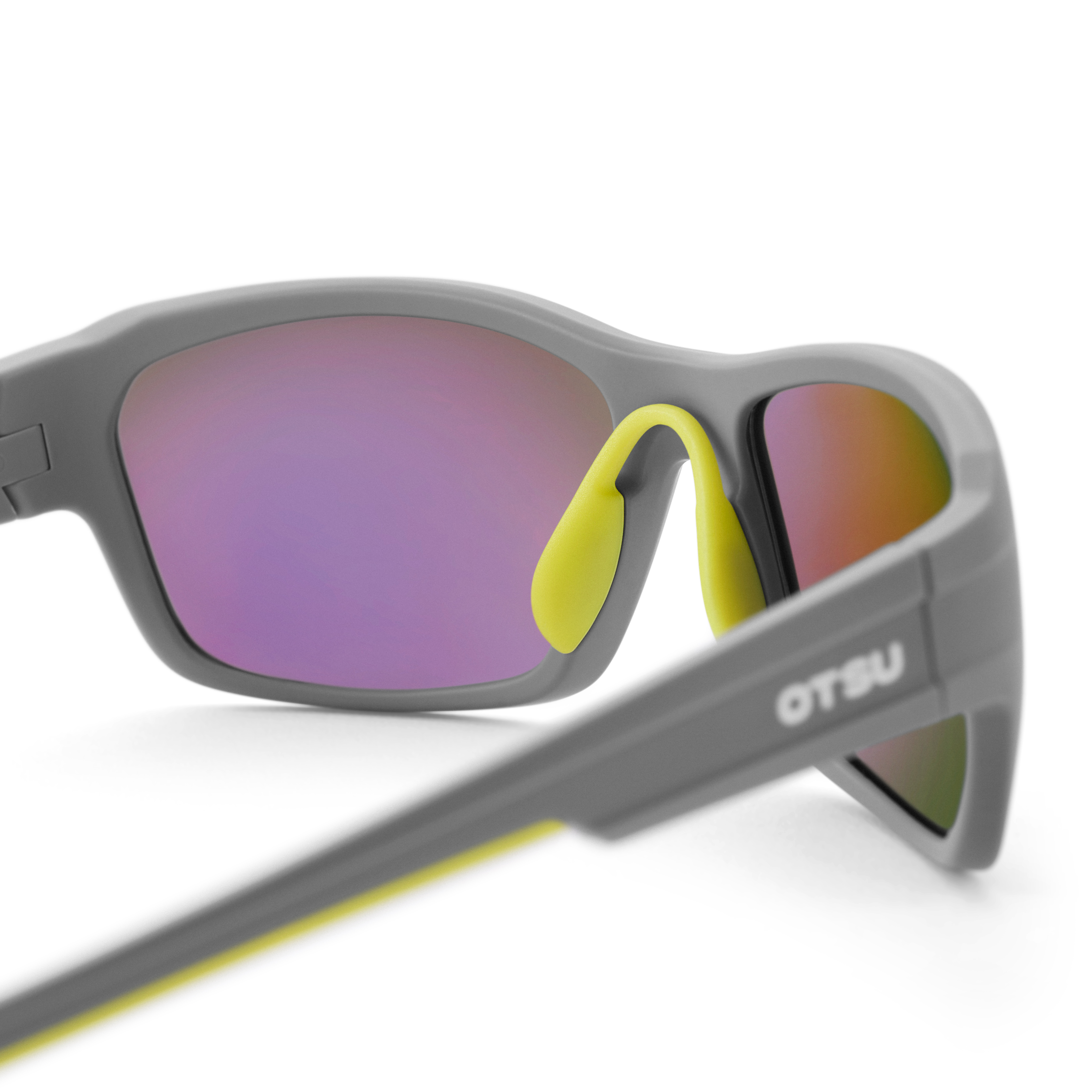 Lunettes de soleil sport grises avec verres bleus et verts polarisés - 6