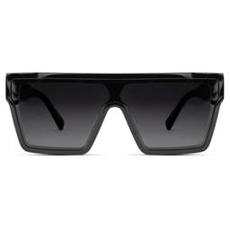 Occasus | Black Retro Squared Polarized Sunglasses