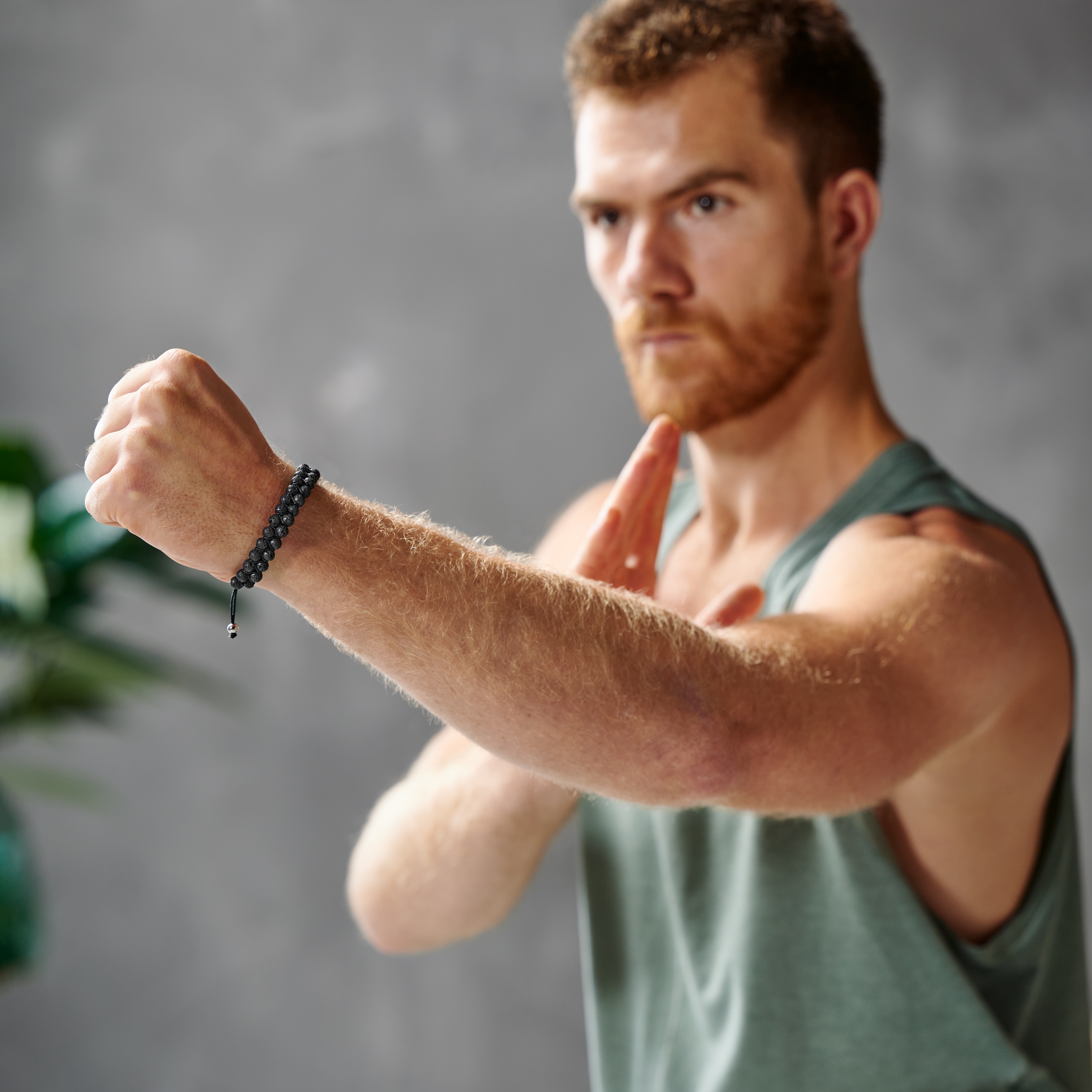 Sanatio Dubbelradigt Armband Lavastenar - 4