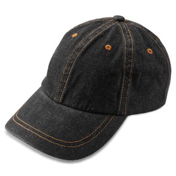 Lacuna | Ciemna sprana dżinsowa czapka bejsbolówka